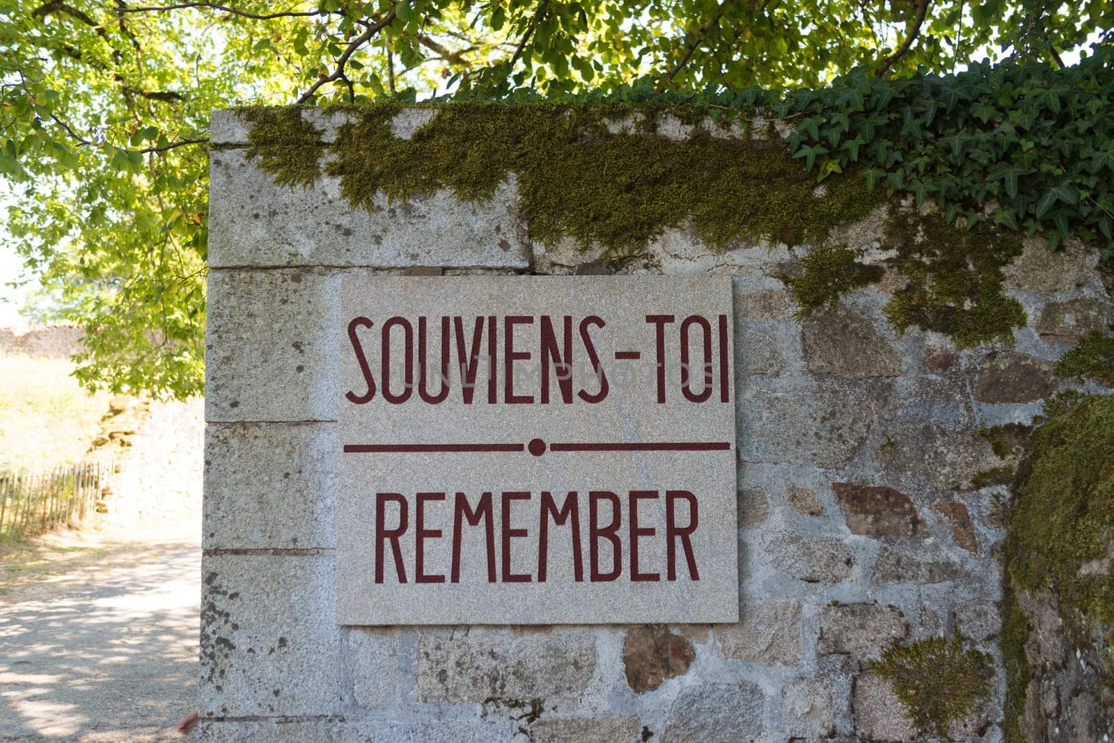 The ruins of Oradour-sur-glane, the by the nazis destroyed french village in WW2