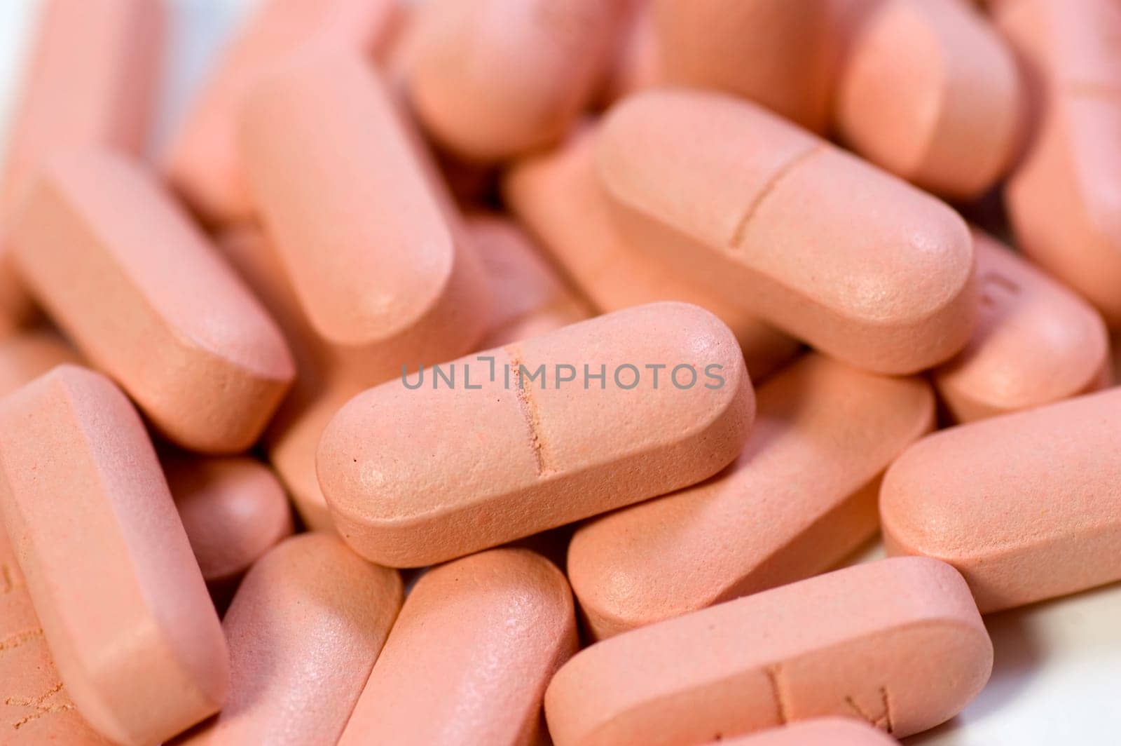 Medical tablets isolated on white background