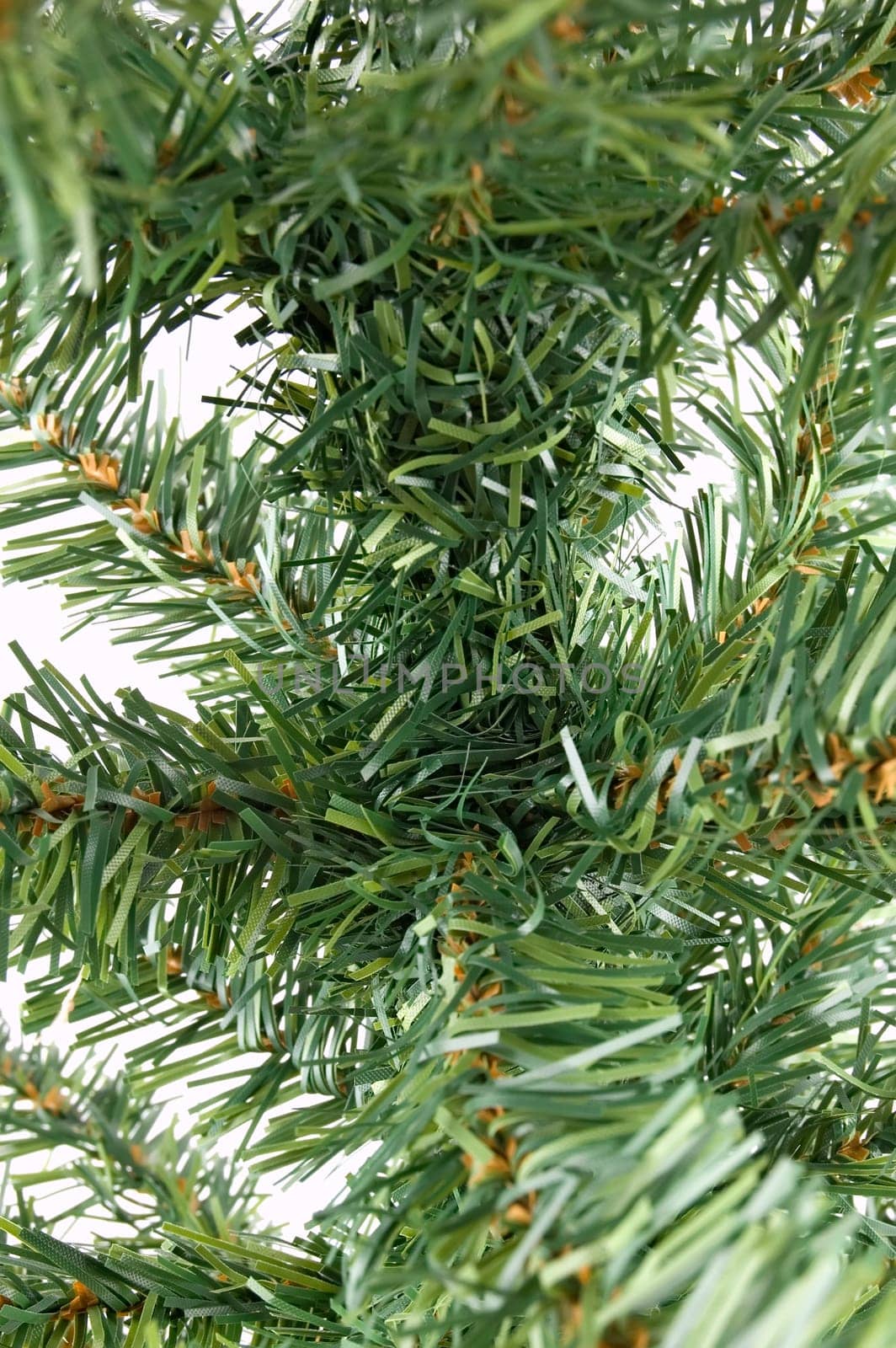 Christmas tree without decoration, It is fake, made from plastic