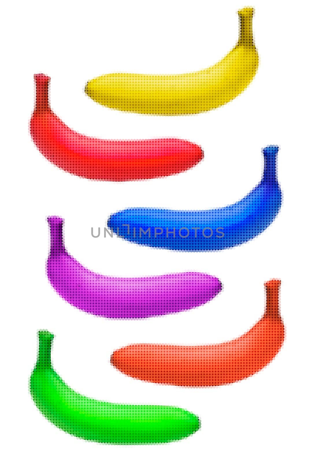 bananas bright colors concept freed grid