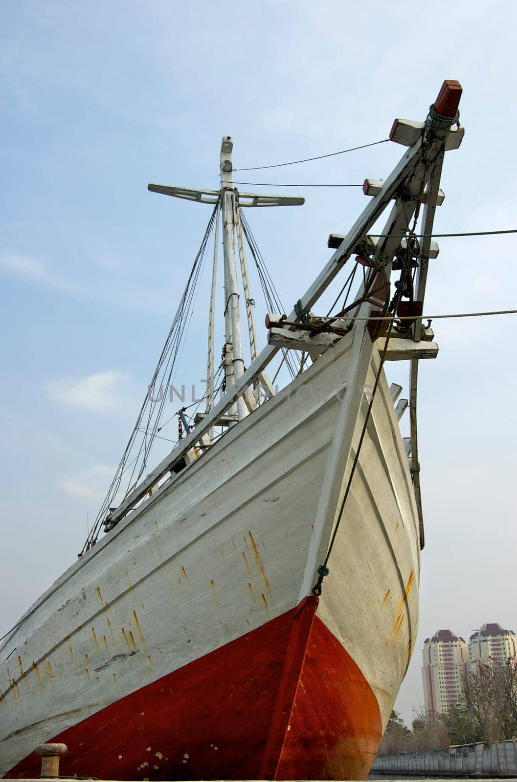 Old Ship Docking At Sunda Kelapa Harbour in the Afternoon