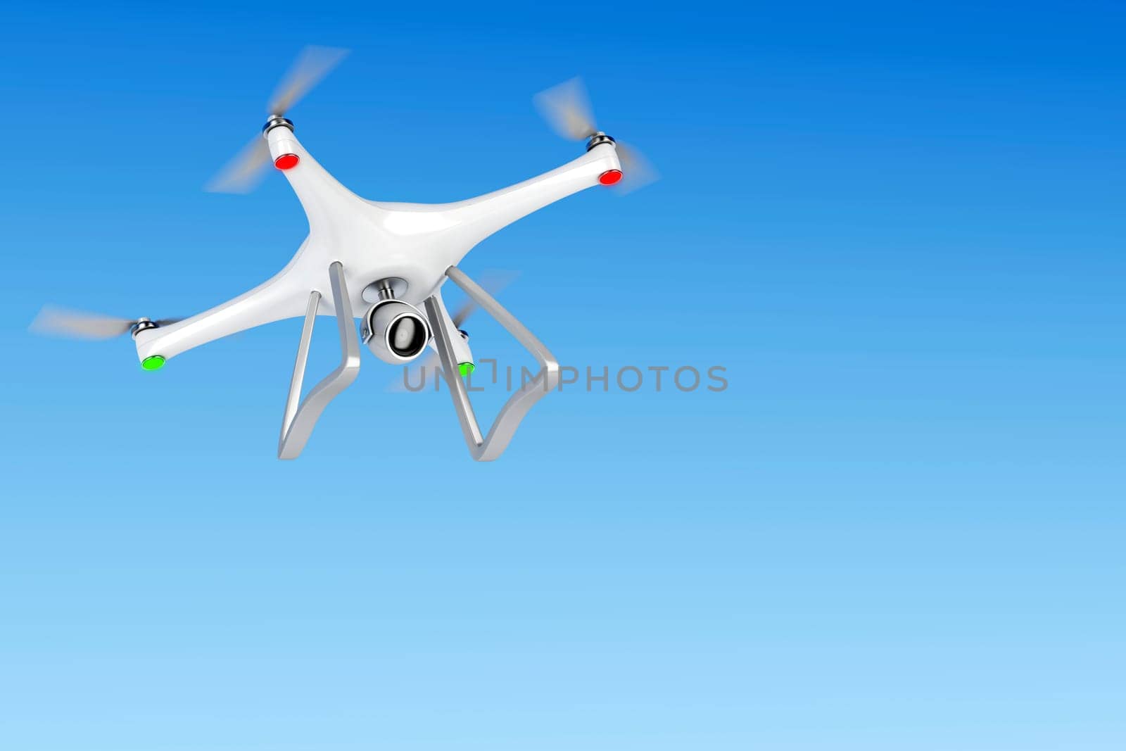 White drone in the sky