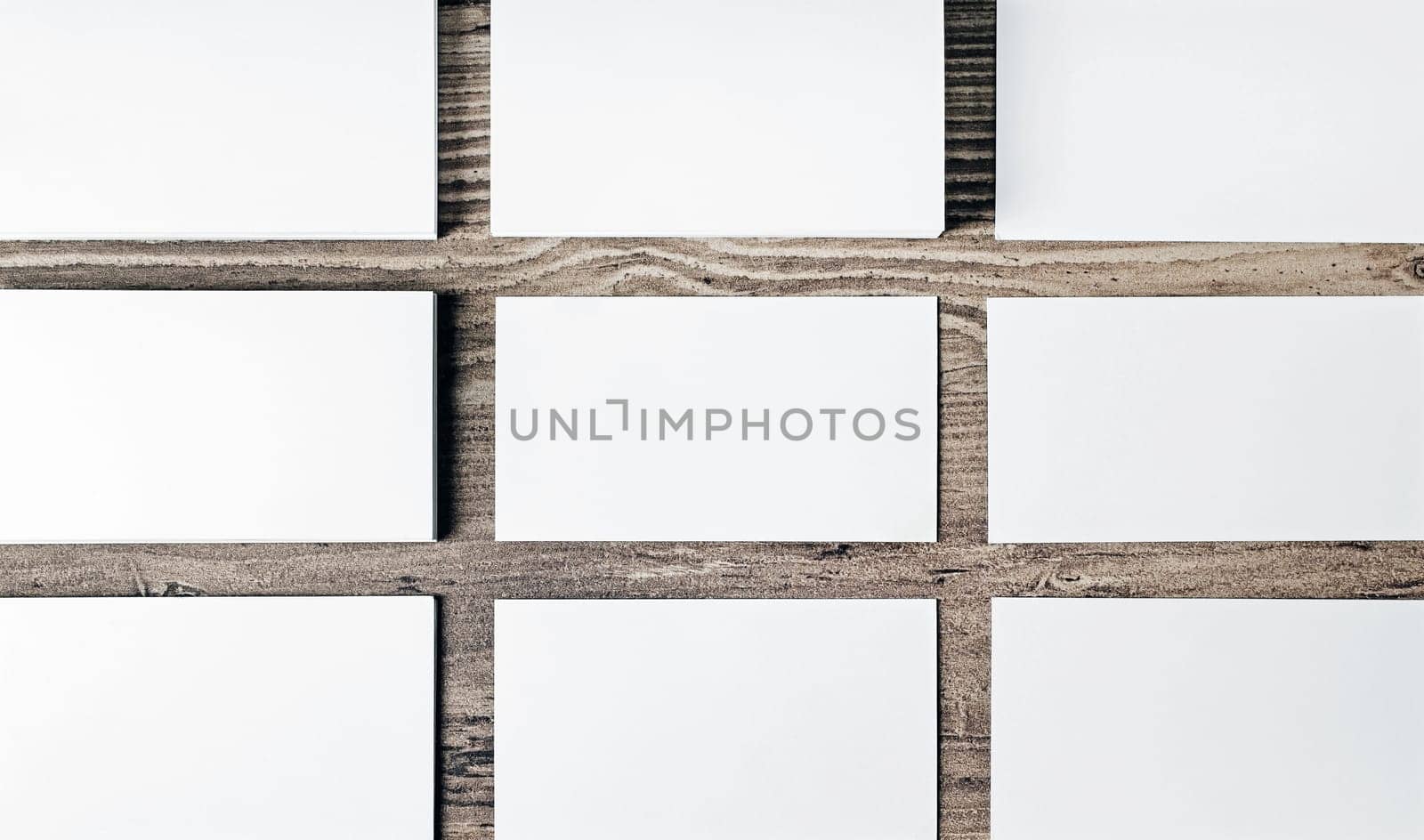 Blank business cards. Blank stationery. Mockup for branding identity. Template for placing your design. Top view.