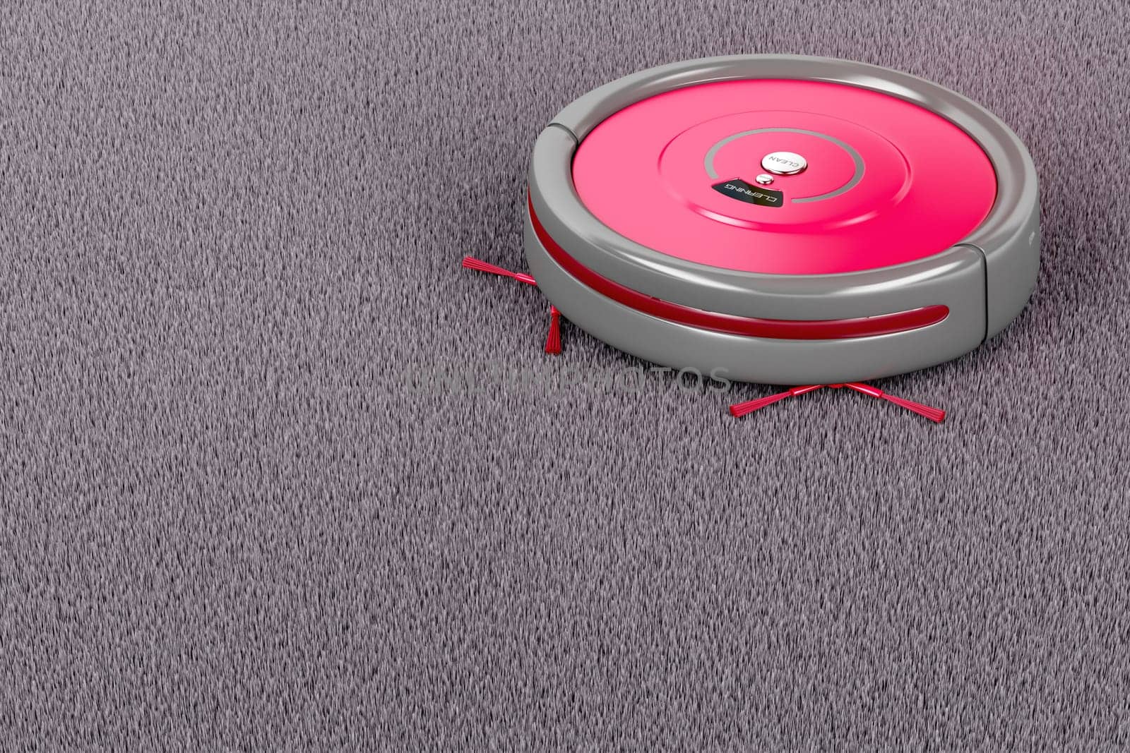 Cleaning the carpet with robotic vacuum cleaner