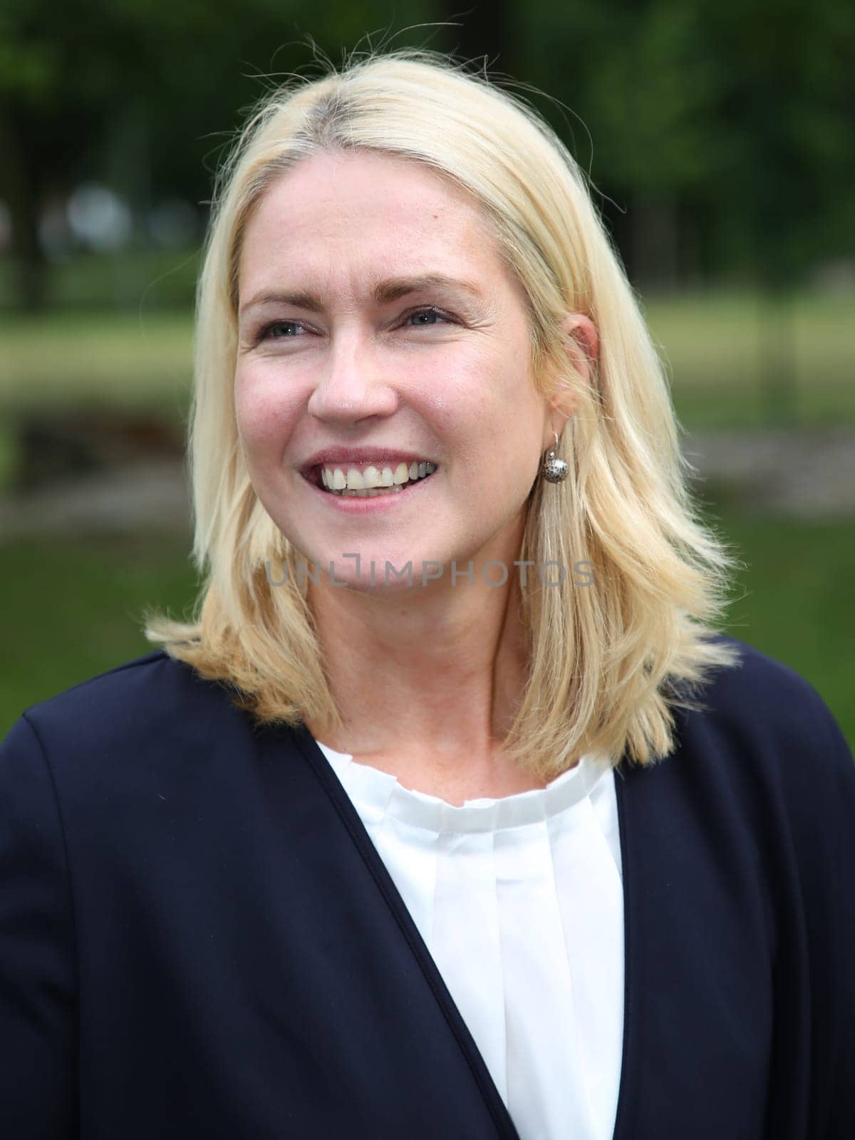 Manuela Schwesig (SPD) at a panel discussion in Magdeburg on 15.06.2017