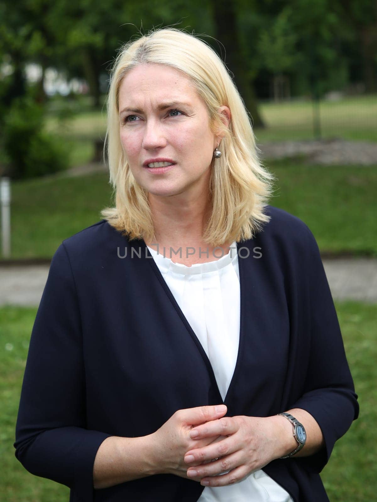 Manuela Schwesig (SPD) at a panel discussion in Magdeburg on 15.06.2017
