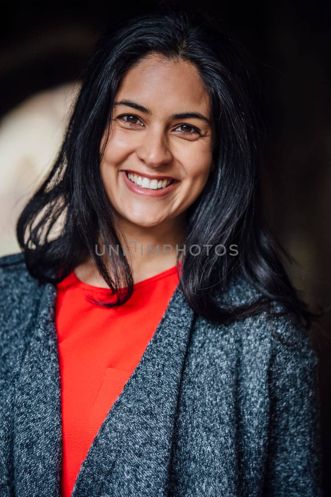 Portrait of a beautiful, mixed race woman.