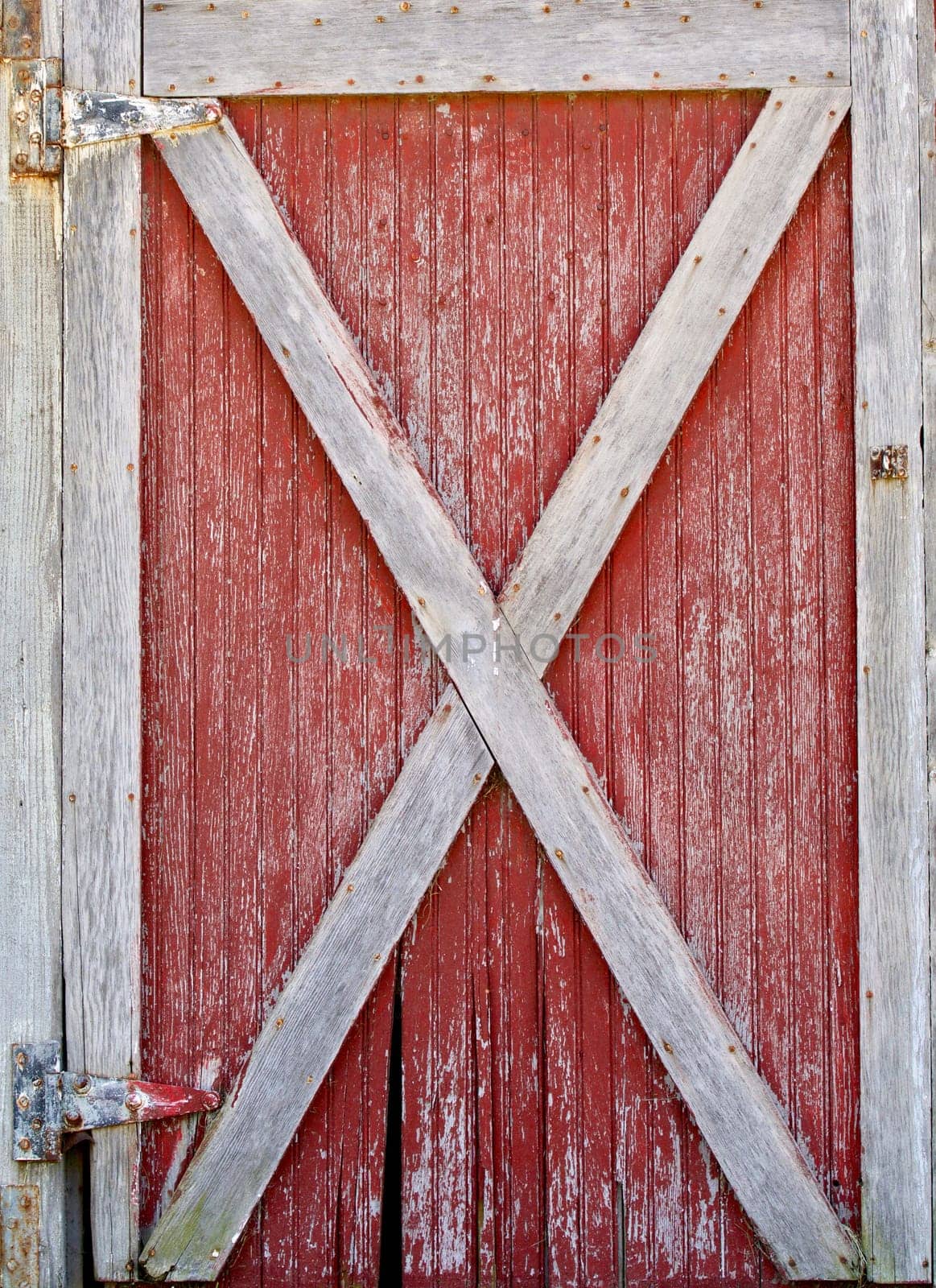 Red and White Barn Door