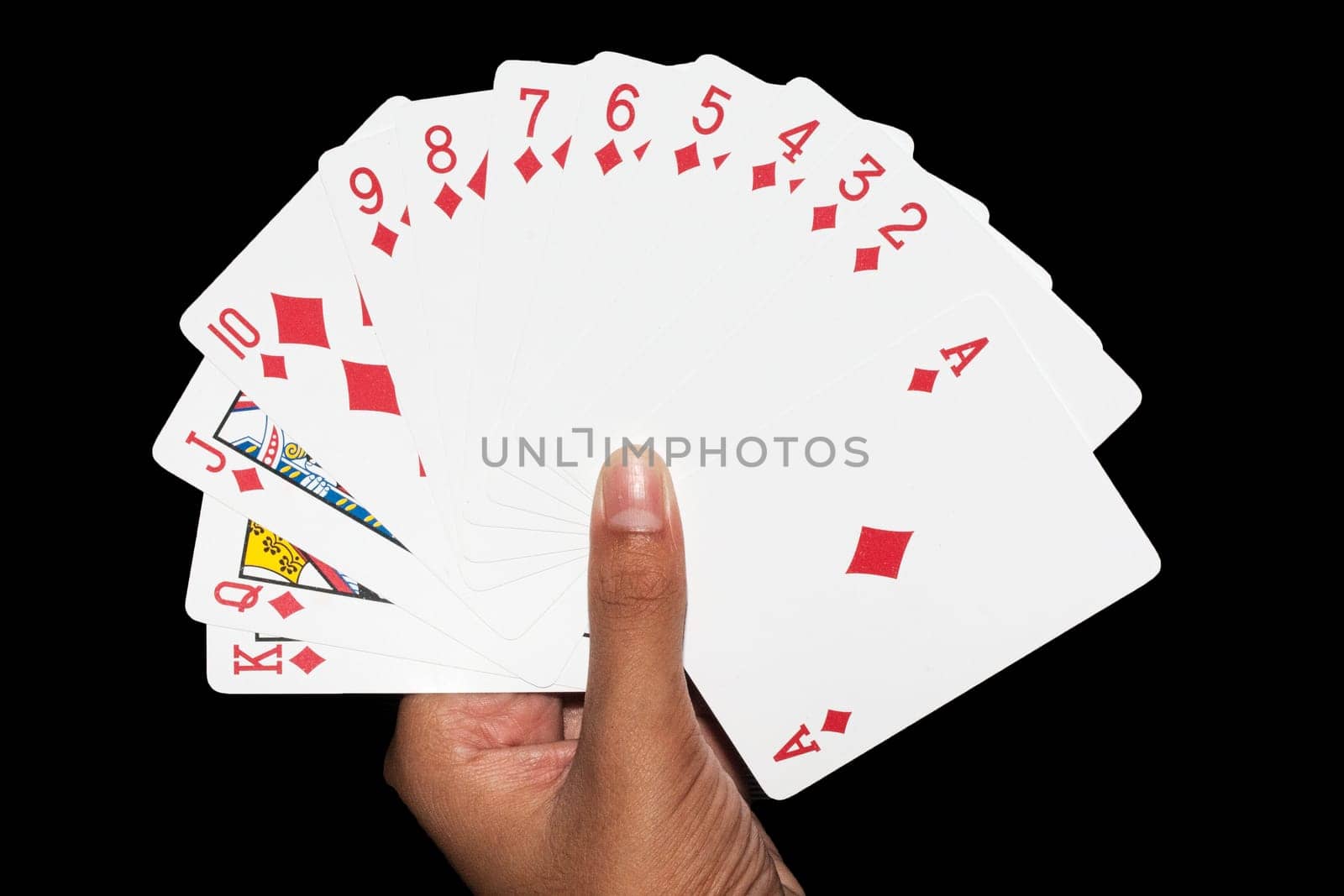 cards game hand diamonds full hand