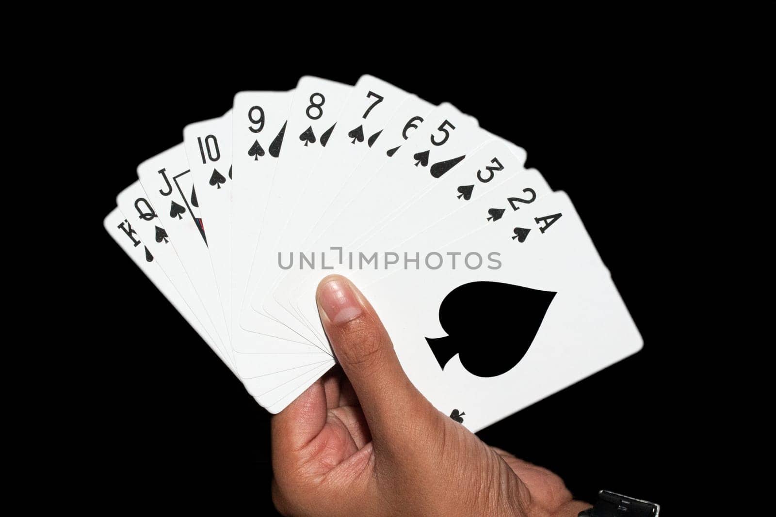 cards game hand spades full hand