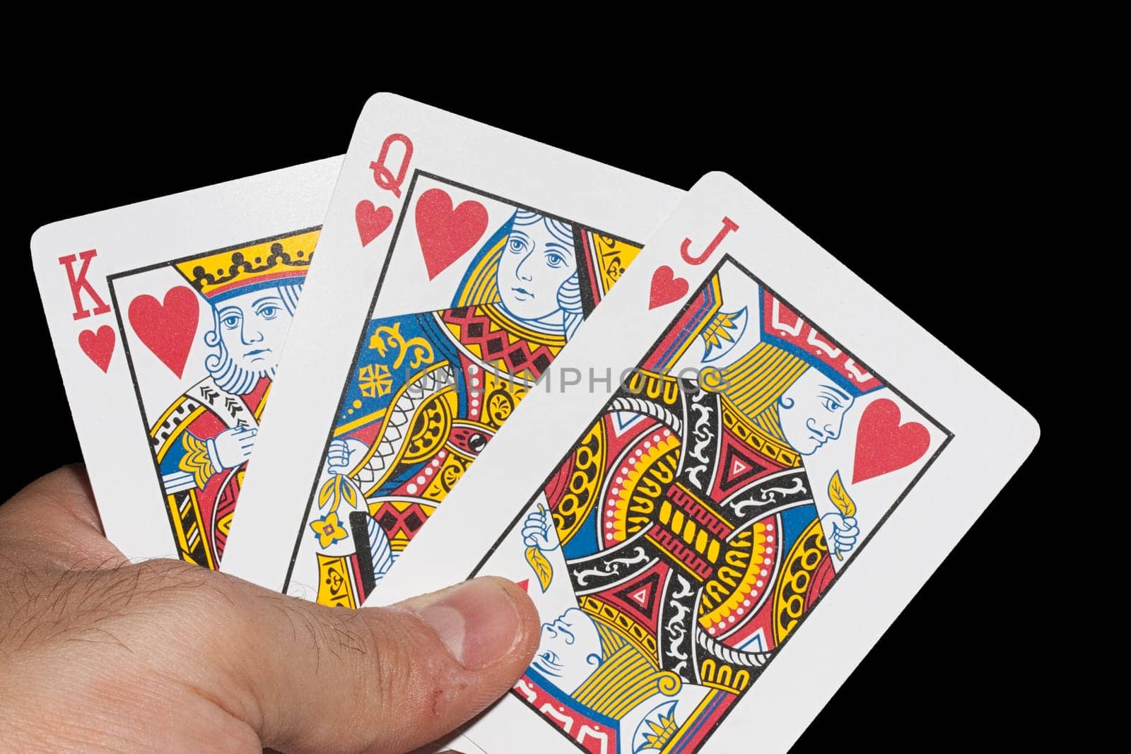 cards game hand hearts king queen jack