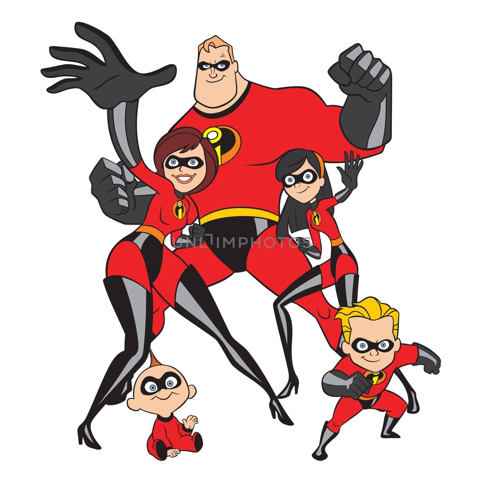 The Incredibles family superheroes
