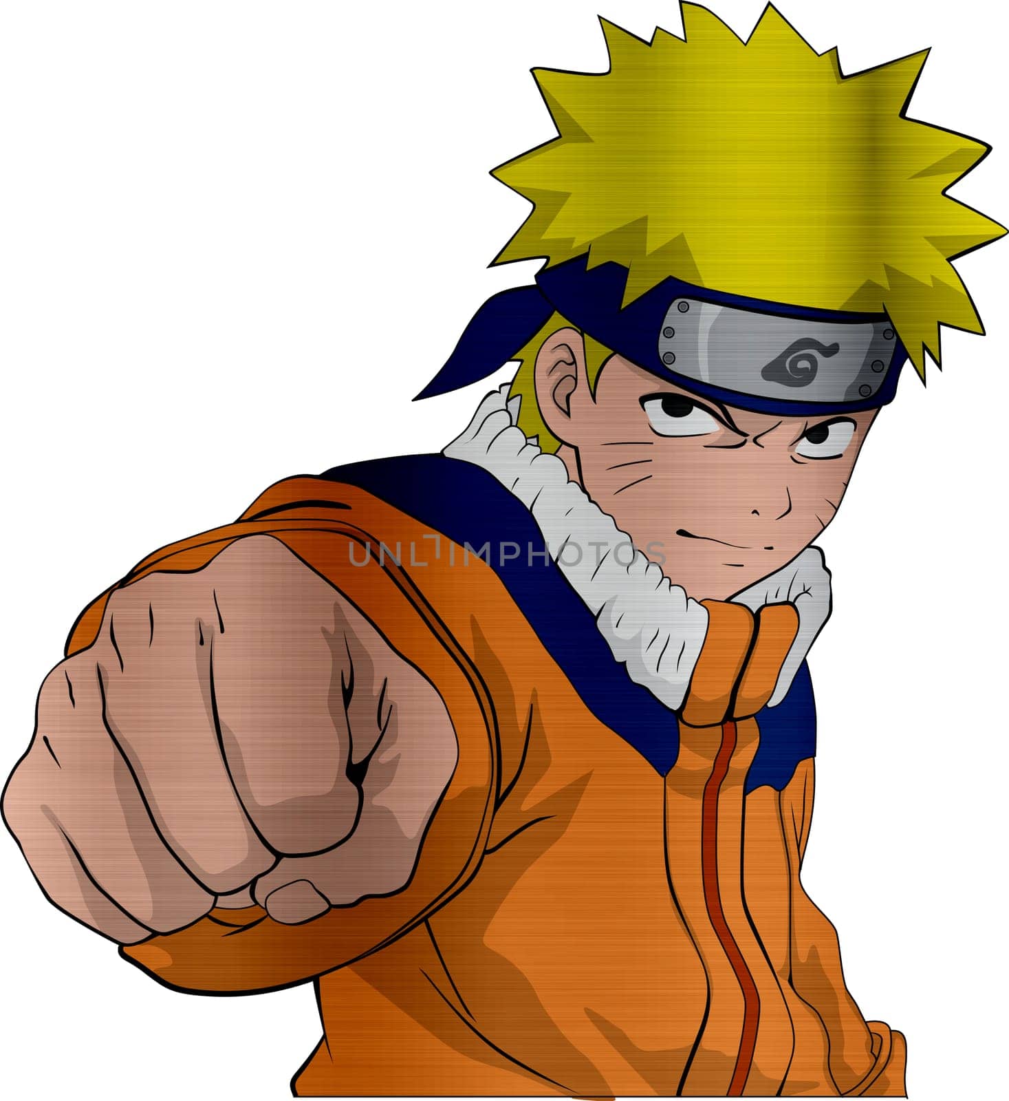 naruto japonese illustration metal