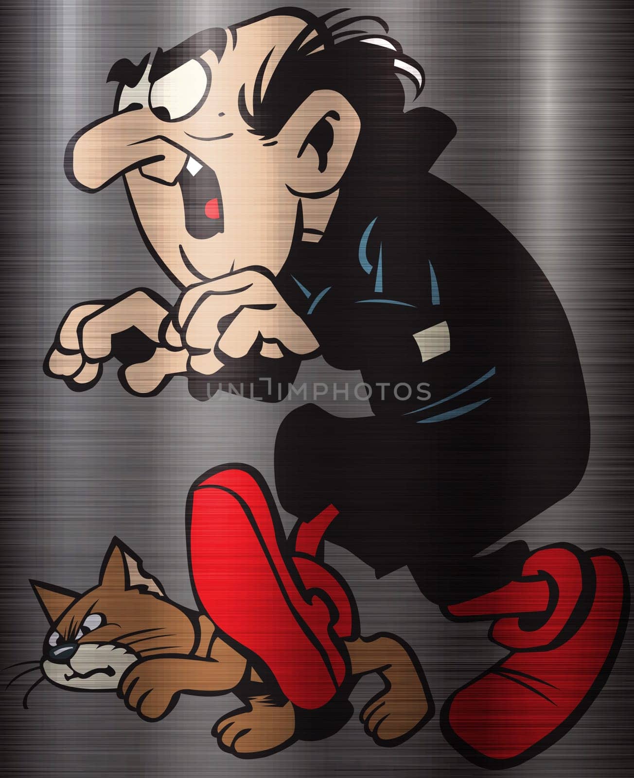 gargamel smurfs illustration cat metal