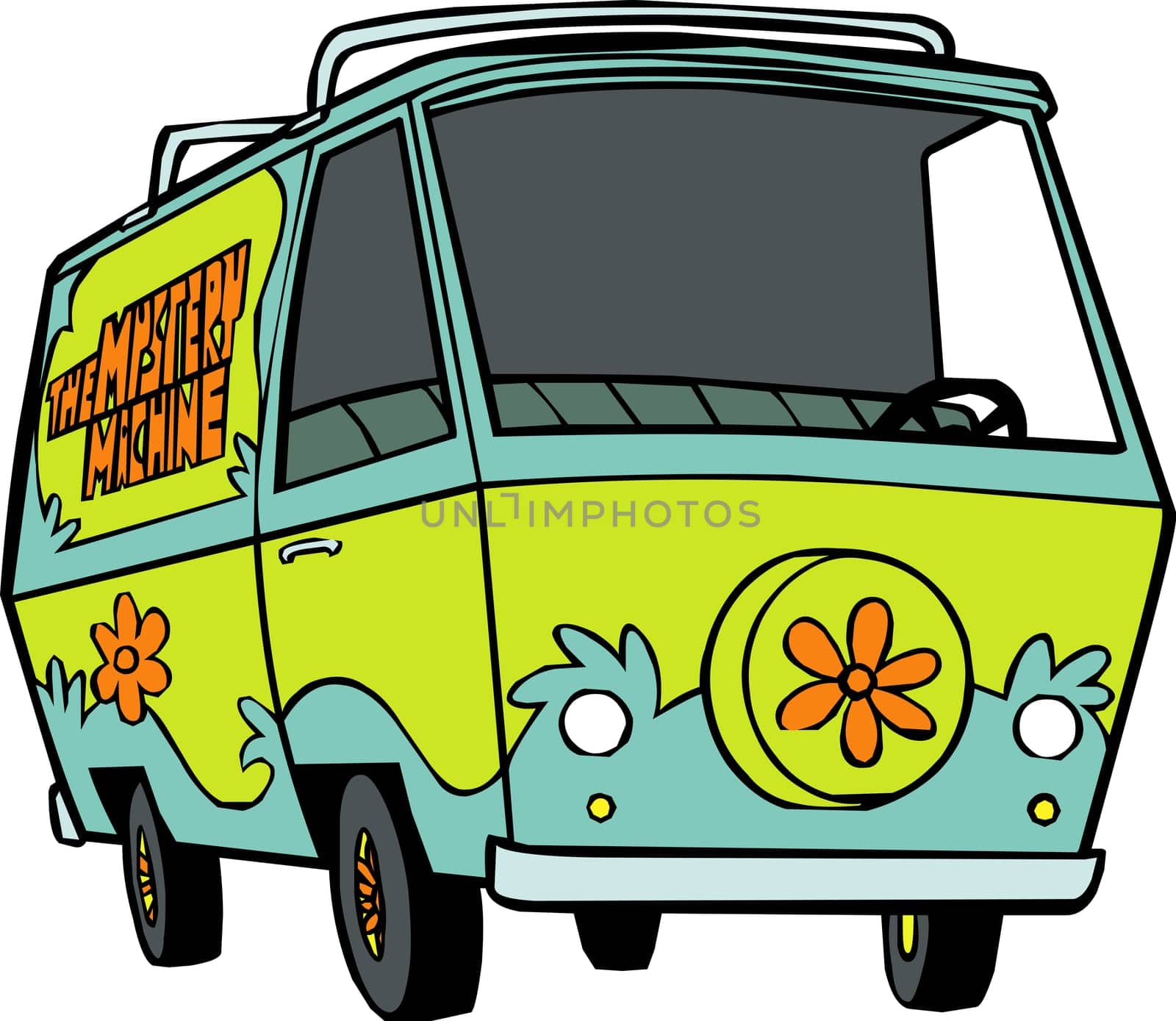 Mystery machine van illustration