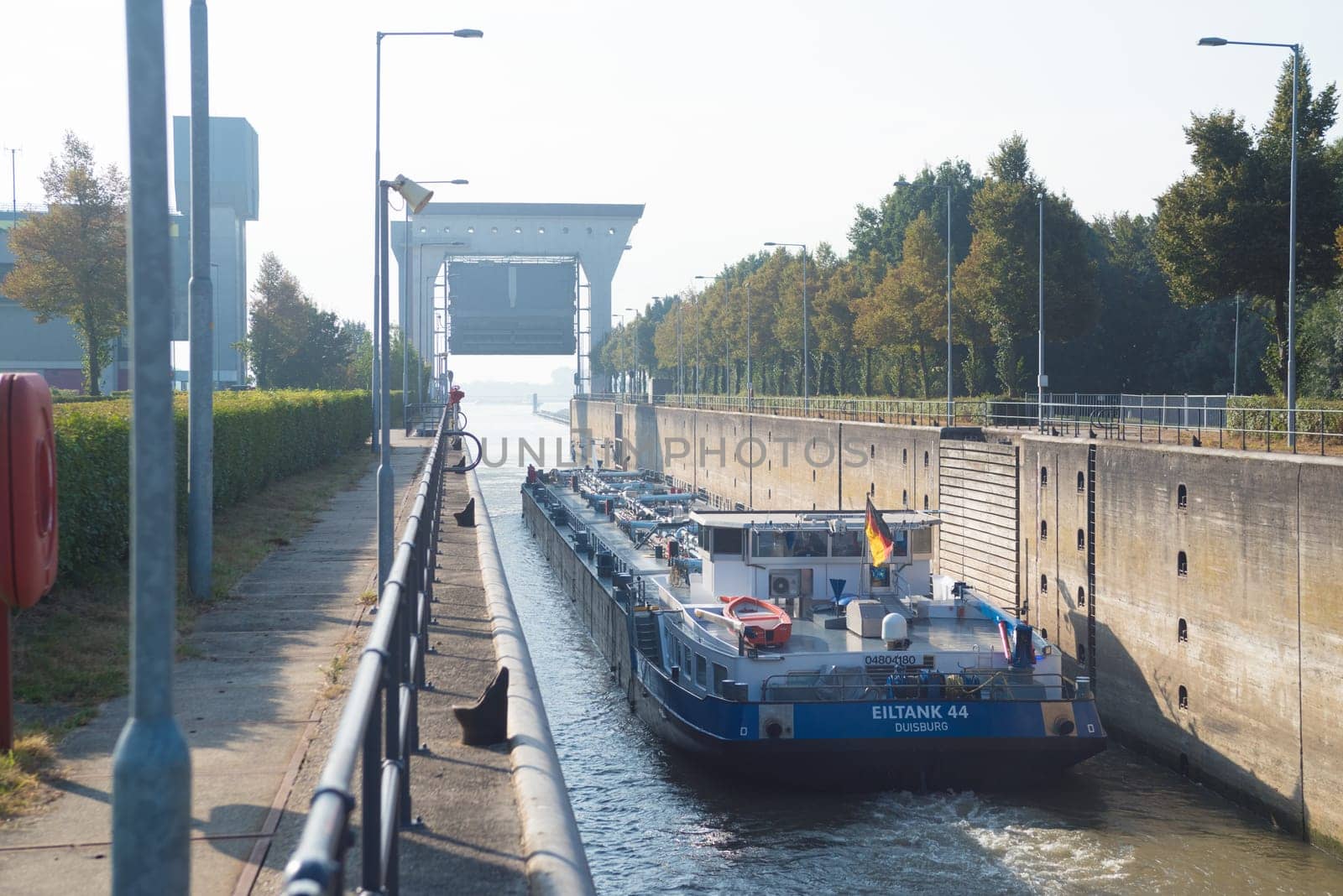 TIEL, NETHERLANDS - SEPTEMBER 24, 2016: Lock Prins Bernhard in the Amsterdam-Rhine canal