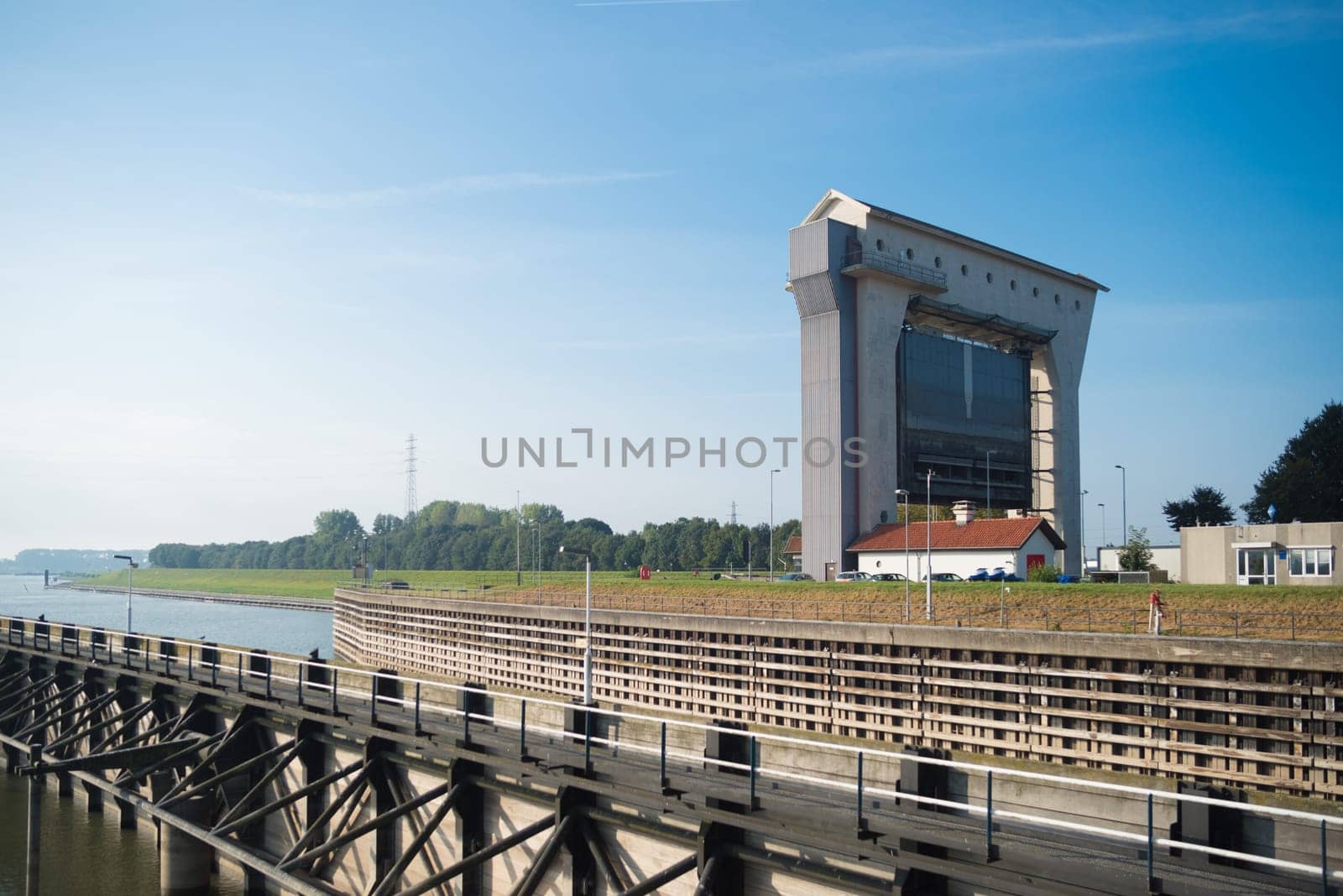 TIEL, NETHERLANDS - SEPTEMBER 24, 2016: Lock Prins Bernhard in the Amsterdam-Rhine canal
