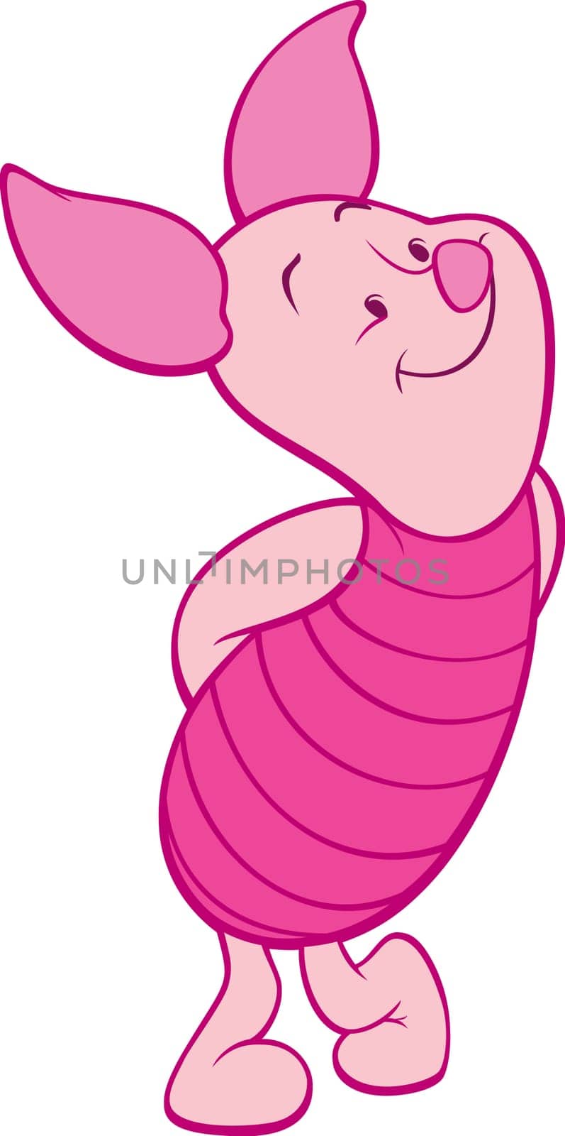 Piglet friend winnie bear illustration