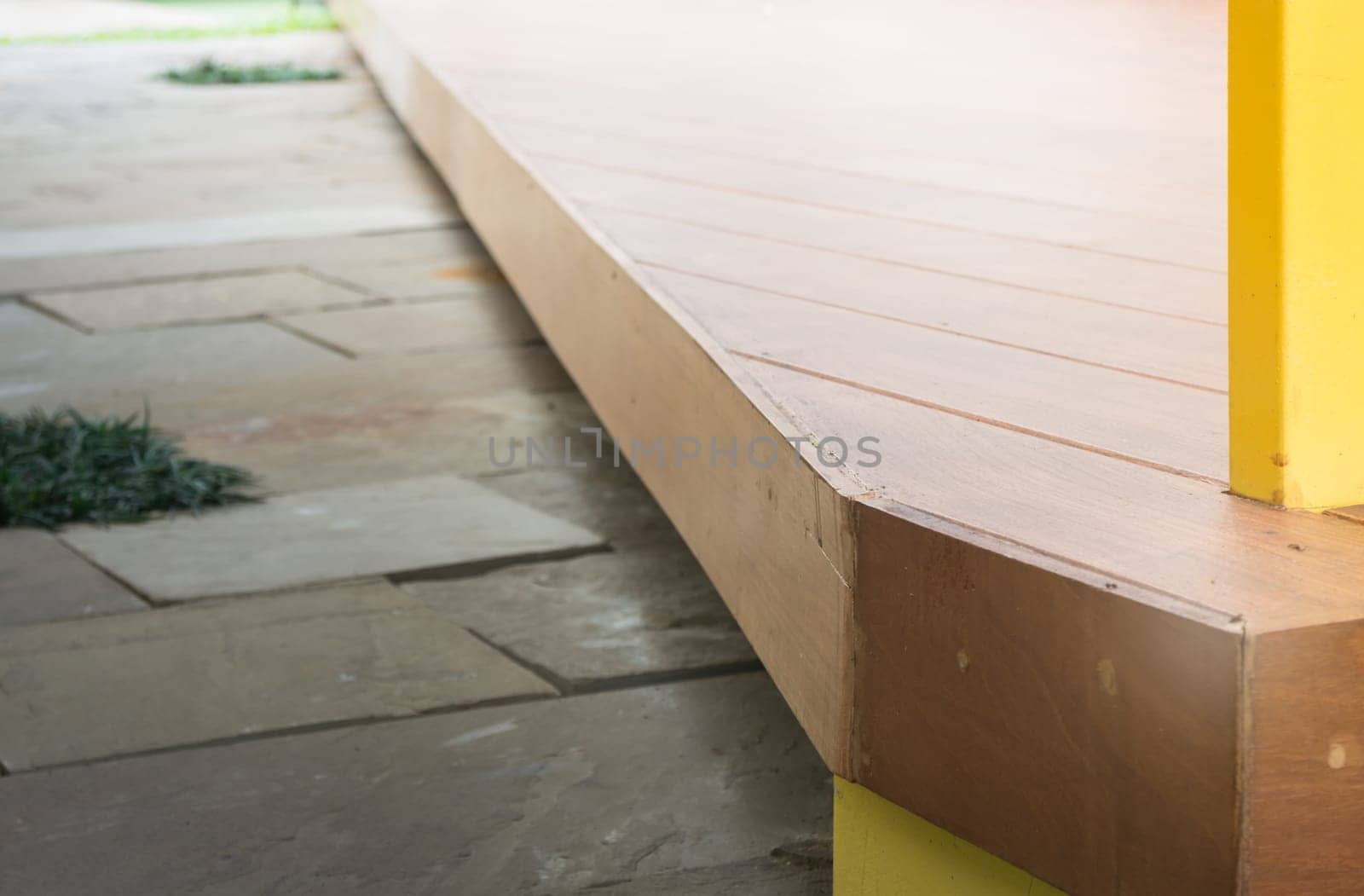 Abstract empty interior wooden stage corner, stock photo