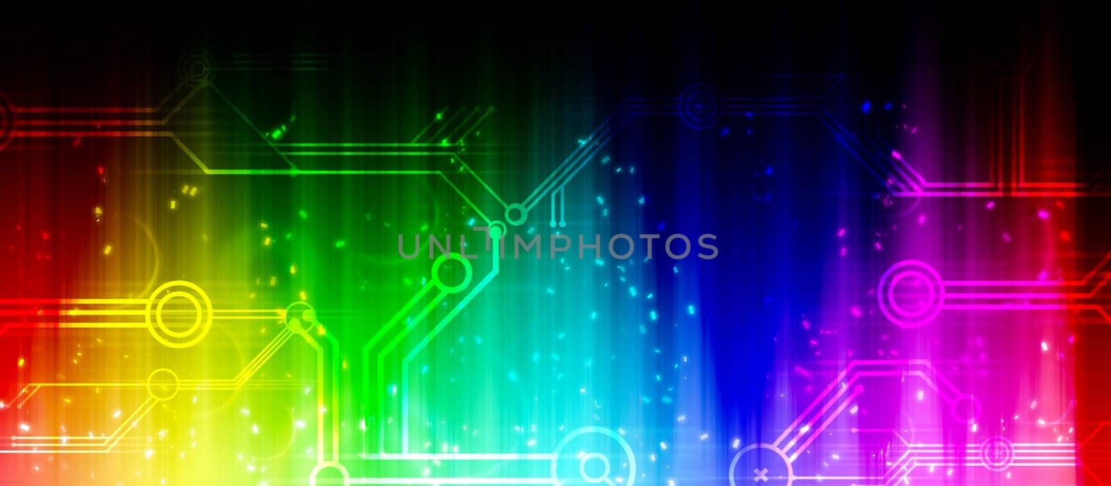 Modern rainbow colored background with glittering effects