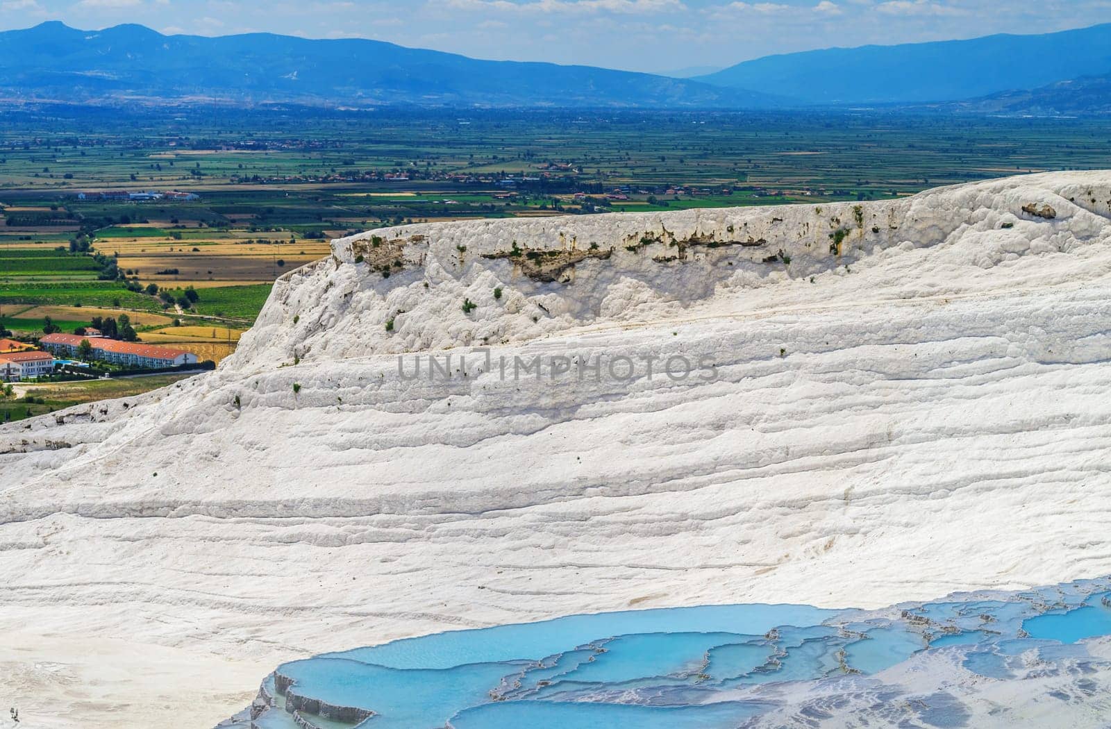 View of the calcareous minerals in Pamukkale