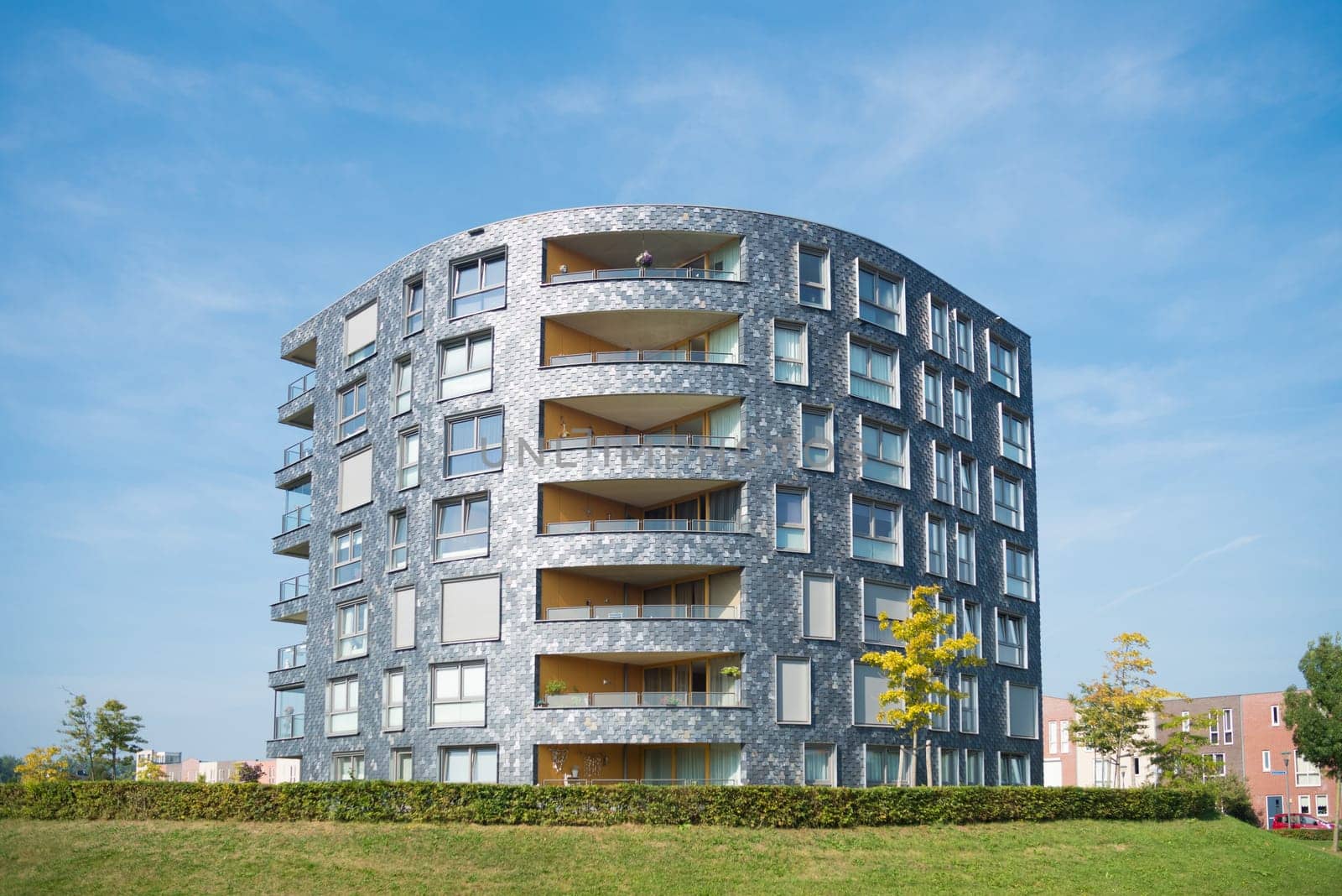 LENT, NETHERLANDS - SEPTEMBER, 24, 2016: Exterior of a modern residential apartment building
