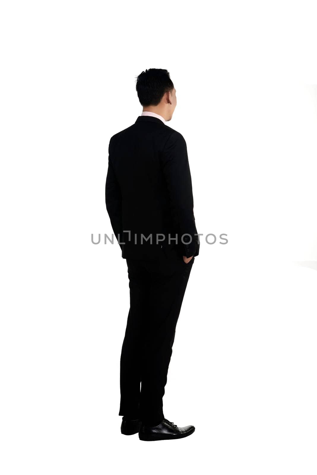 Asian business man isolated over white background