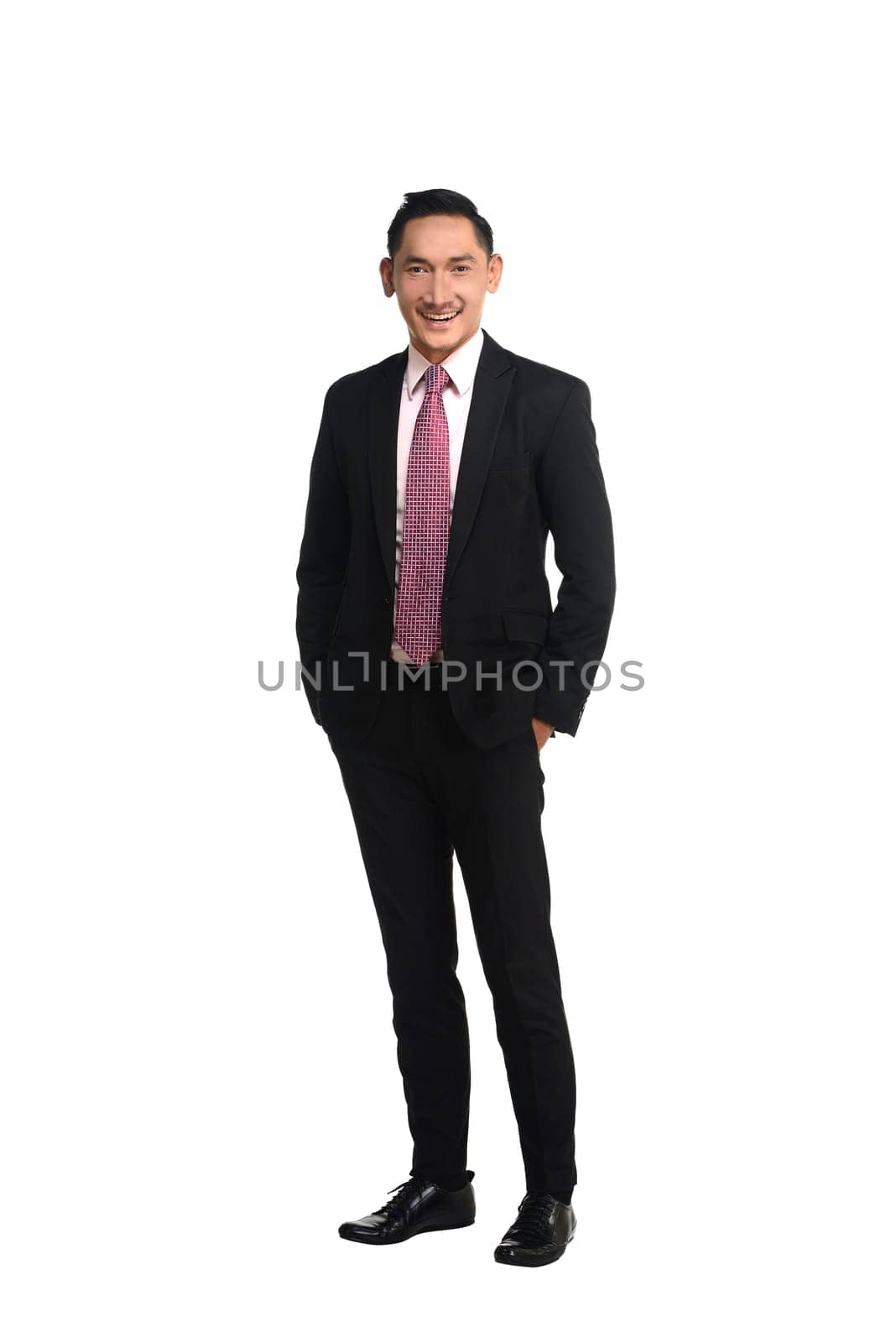 Asian business man isolated over white background