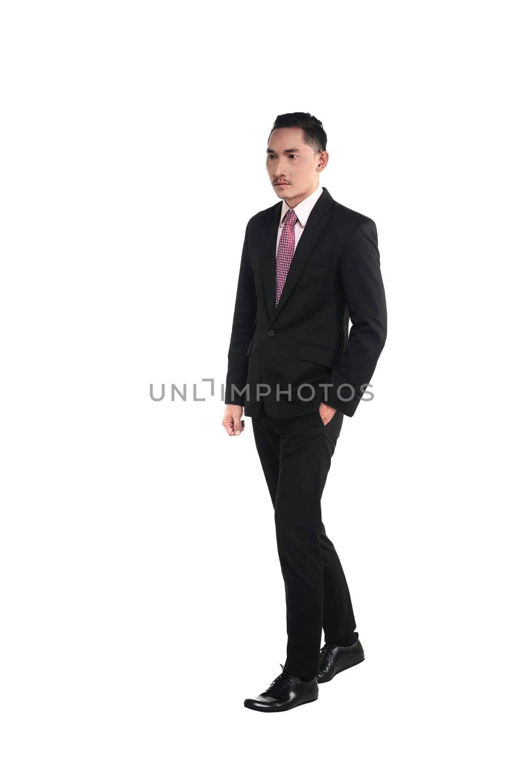 Asian business man isolated over white background