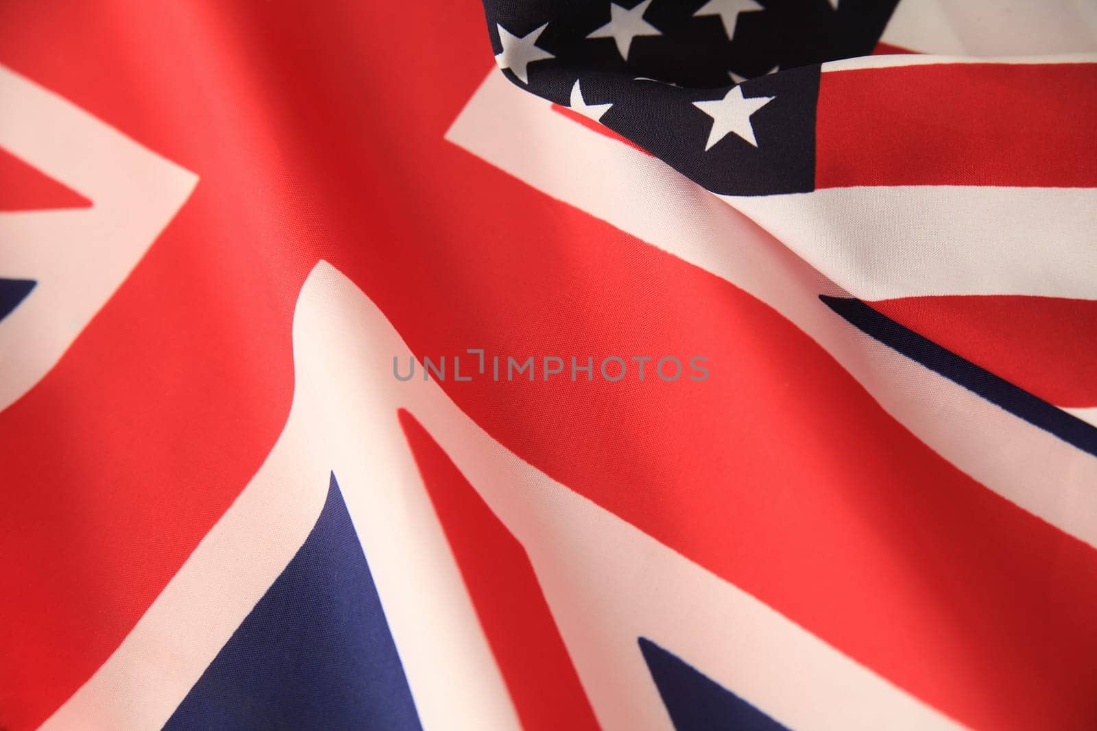 British and American flags juxtaposed