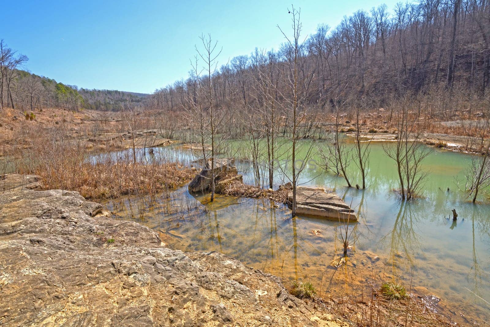 River Valley After a Flood in Johnsons Shut-ins State Park in Missouri