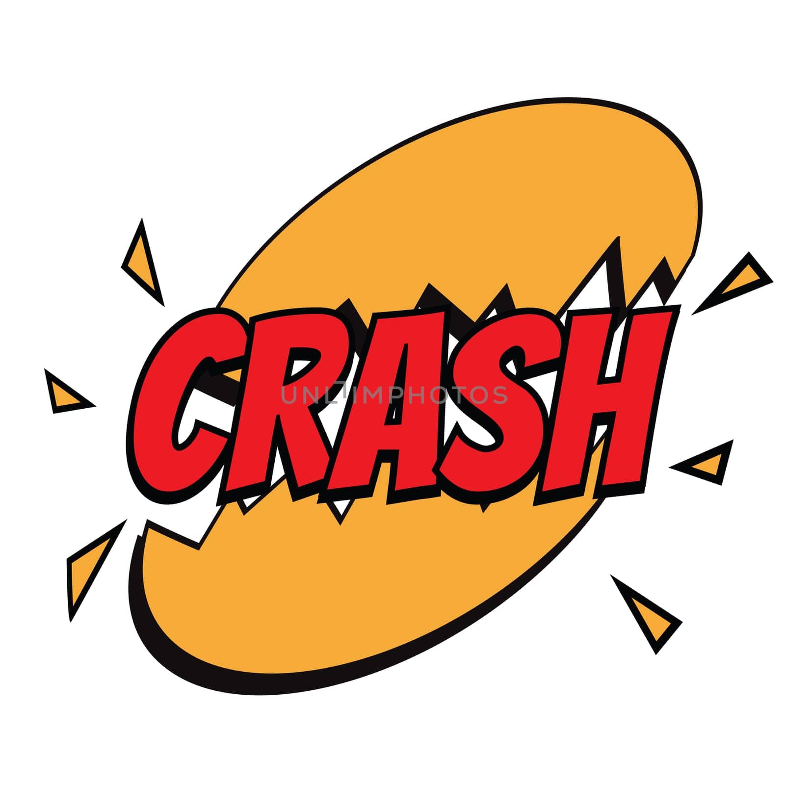 crash comic word. Pop art retro vector illustration