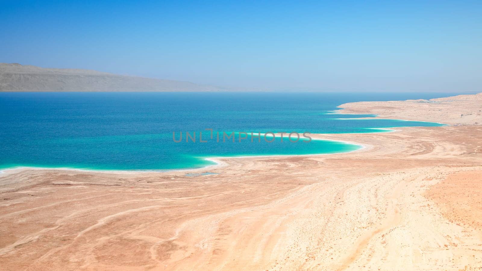 Dead Sea salt lake surface shores and beaches are 430 metres below sea level, Earth's lowest elevation on land.