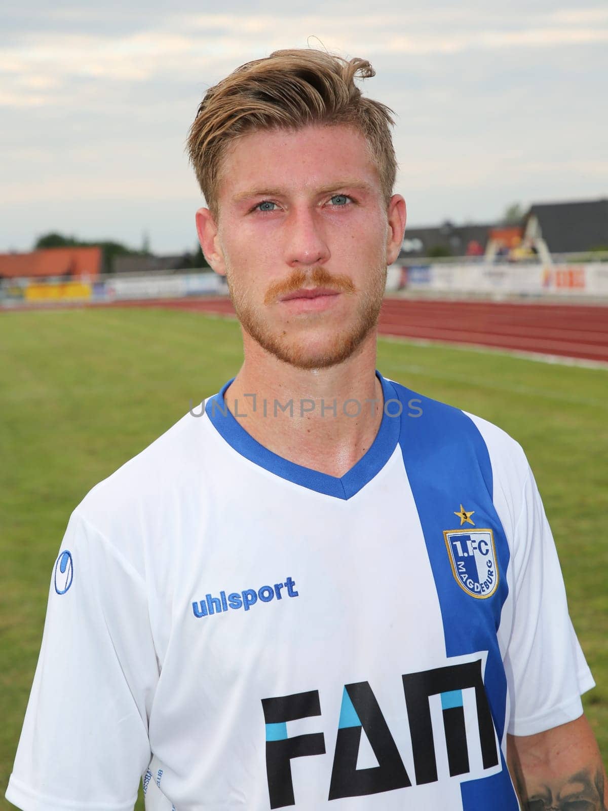 Philip Türpitz ( 1.FC Magdeburg) at the friendly match Eintracht Braunschweig against 1. FC Magdeburg on 05.07.2017 in Schöningen