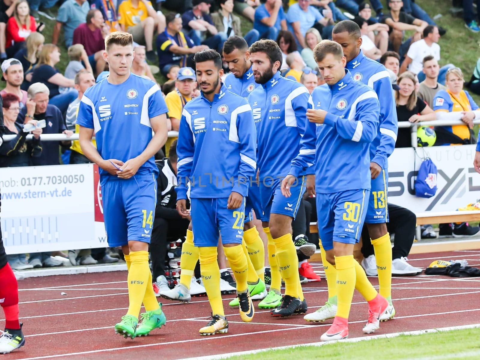 Substitute Eintracht Braunschweig at the friendly match Eintracht Braunschweig against 1. FC Magdeburg on 05.07.2017 in Schöningen