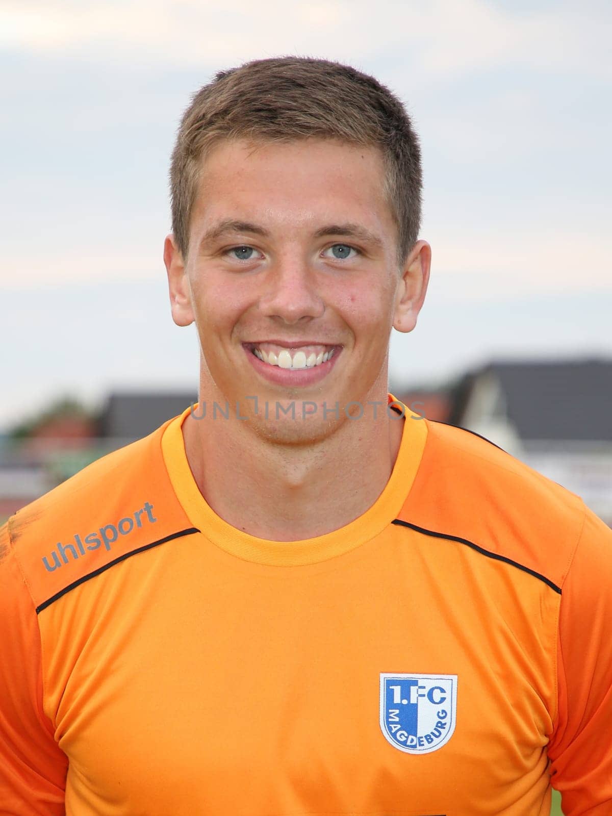 Goalkeeper Alexander Brunst ( 1.FC Magdeburg) at the friendly match Eintracht Braunschweig against 1. FC Magdeburg on 05.07.2017 in Schöningen