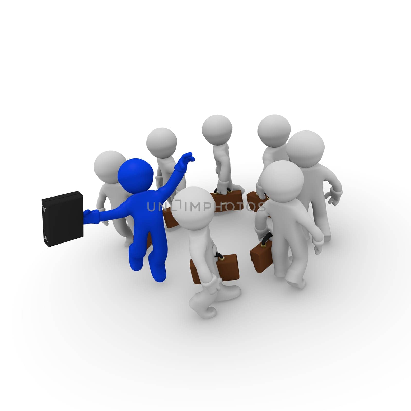 Career or business concept, Successful living or great job concept, 3d rendering