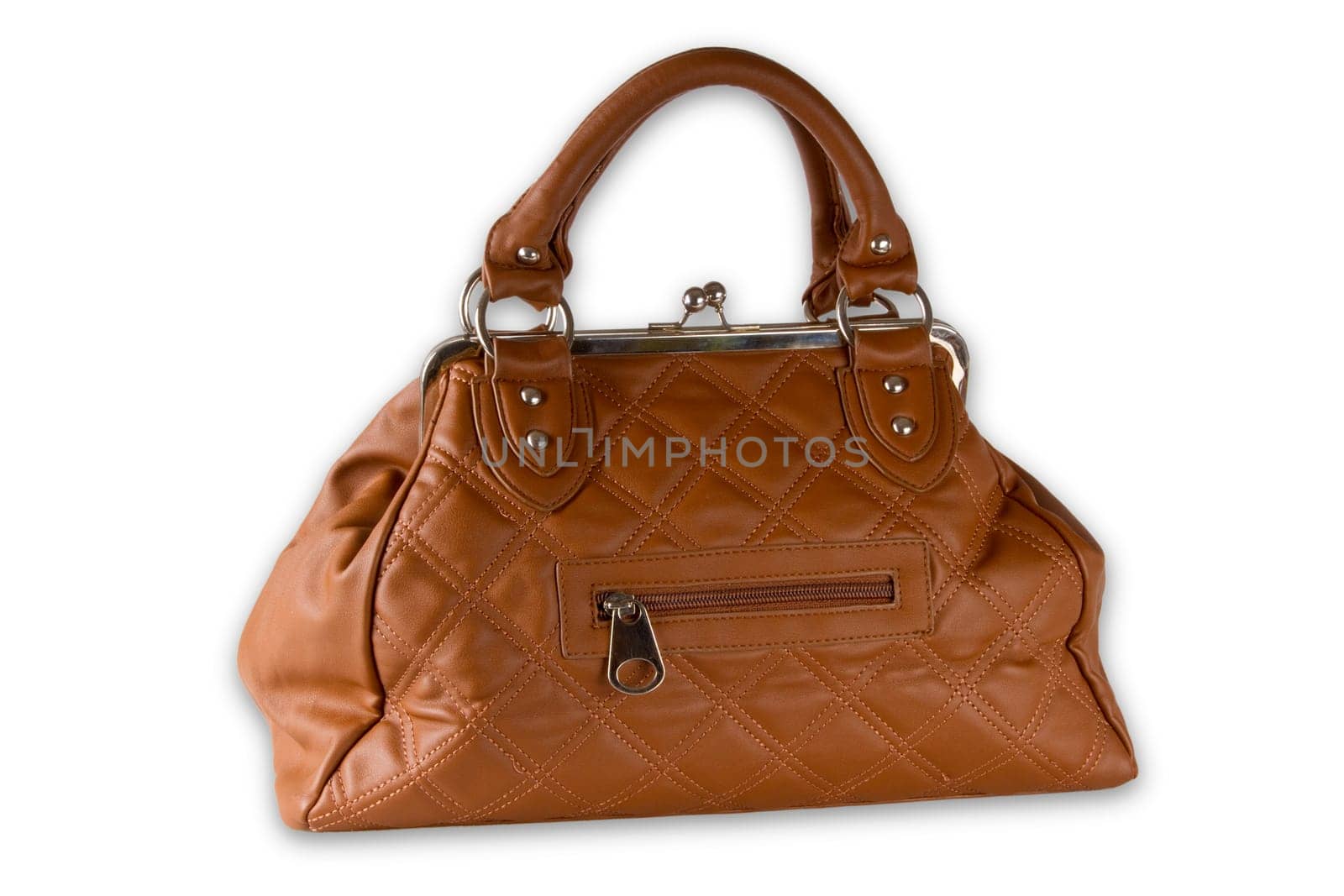 Women's handbag exposed on white background