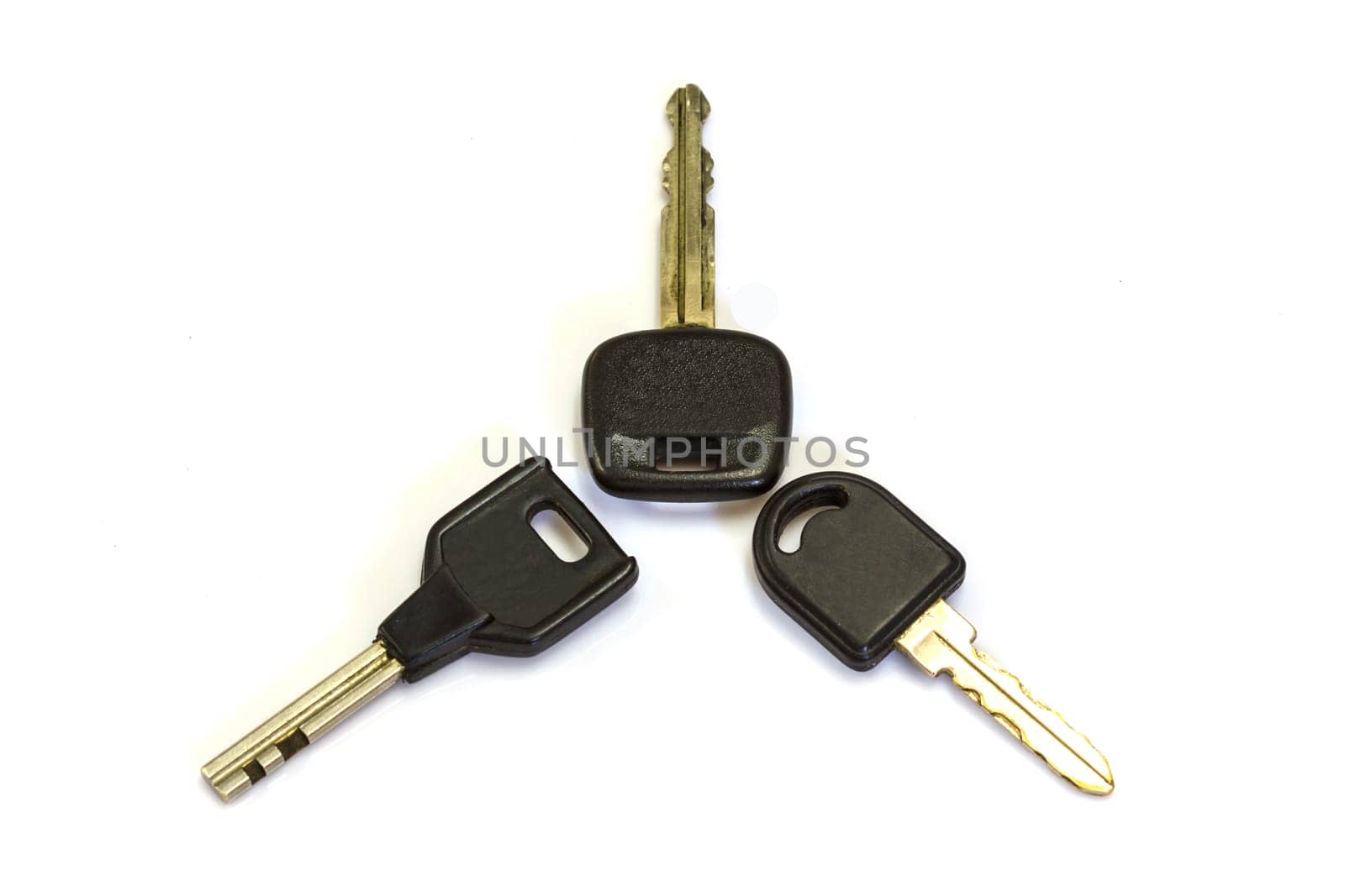 Car keys, objects isolated on white background