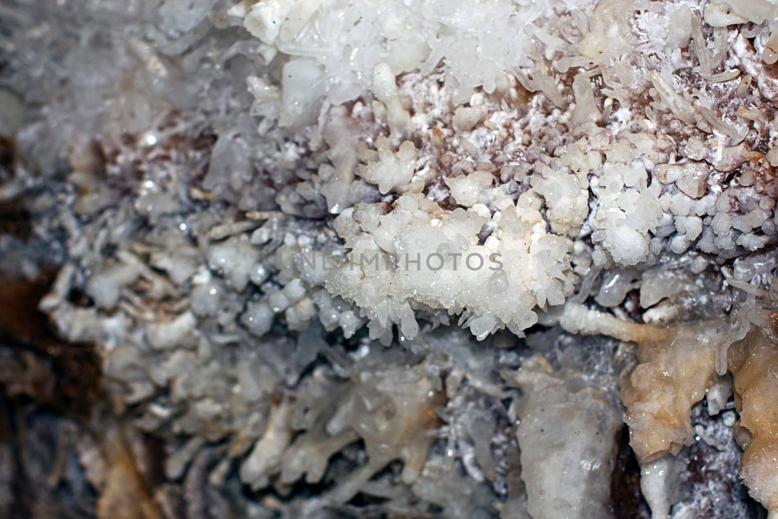 white crystal formations minerals natural cave