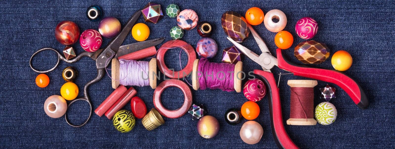 large set of beads and jewelry for making women jewelry