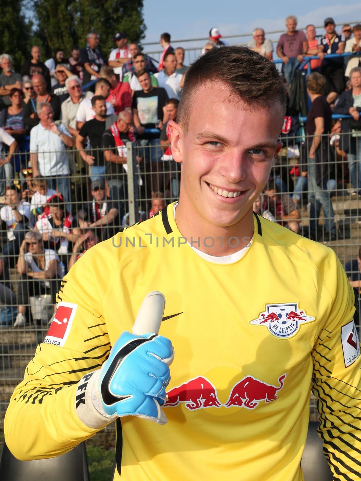 Goalkeeper Philipp Köhn (RB Leipzig) at the friendly match SV Dessau 05 against RB Leipzig on 14.07.2017 in Dessau