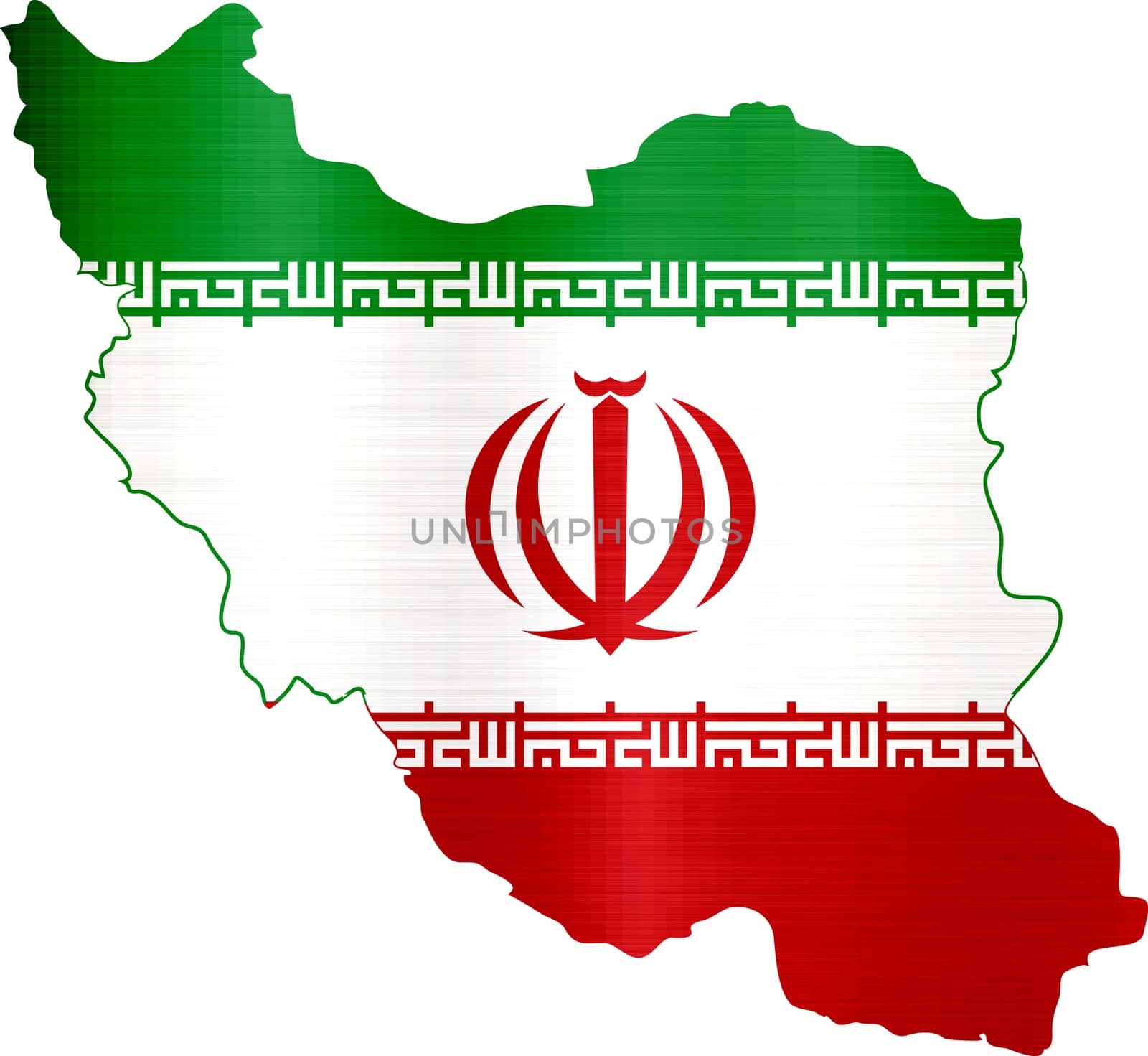 flag map iran illustration