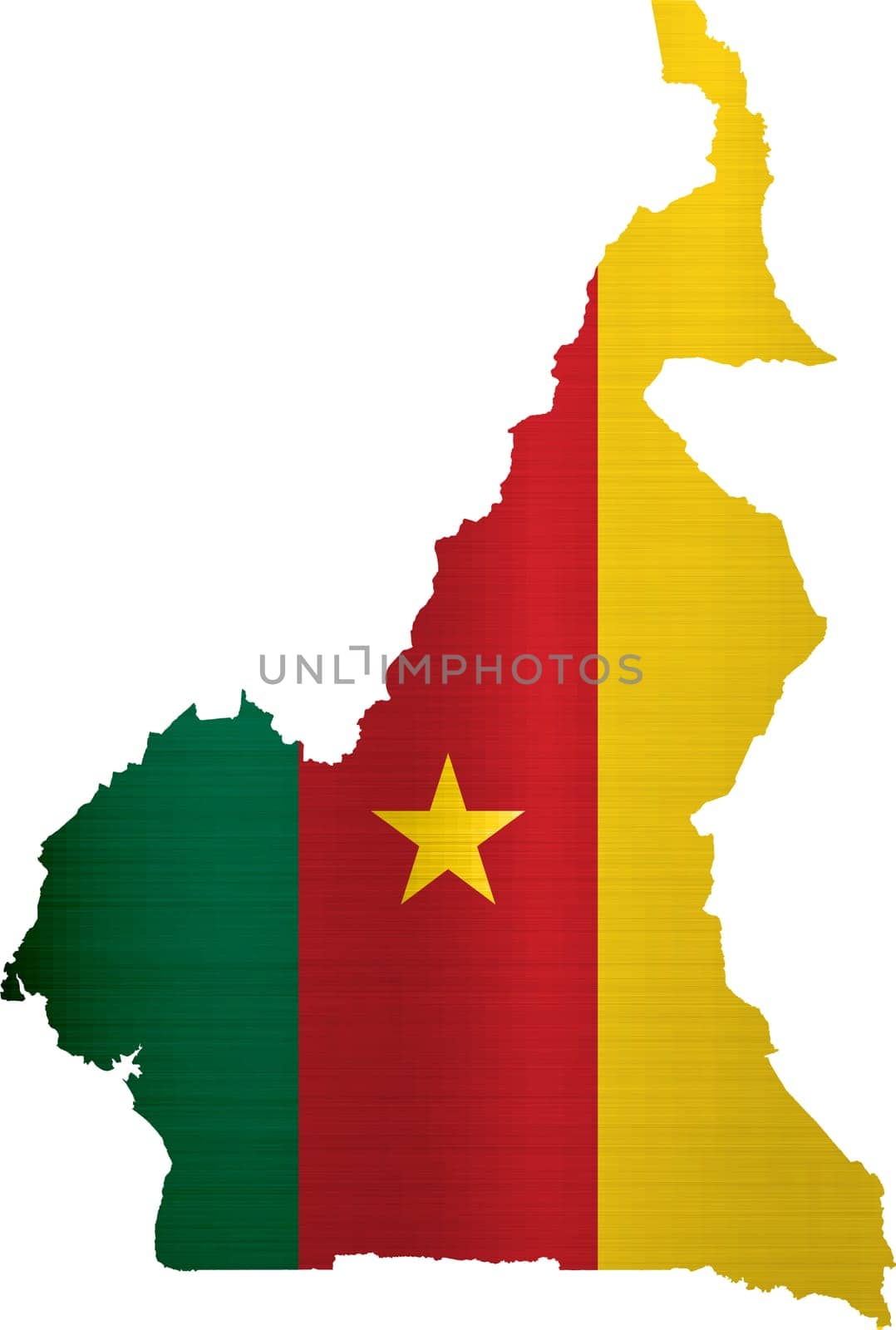 flag map cameroon illustration