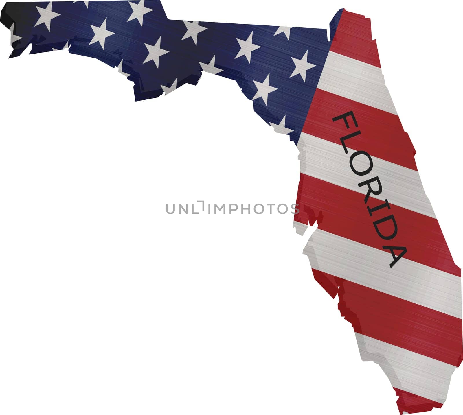 map florida american flag