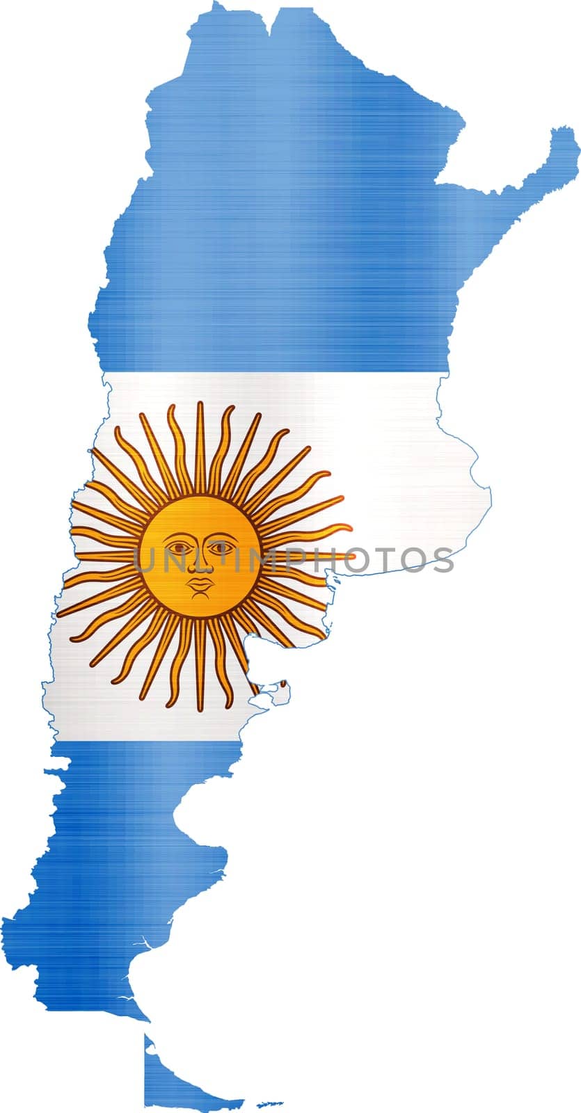 flag map argentina illustration