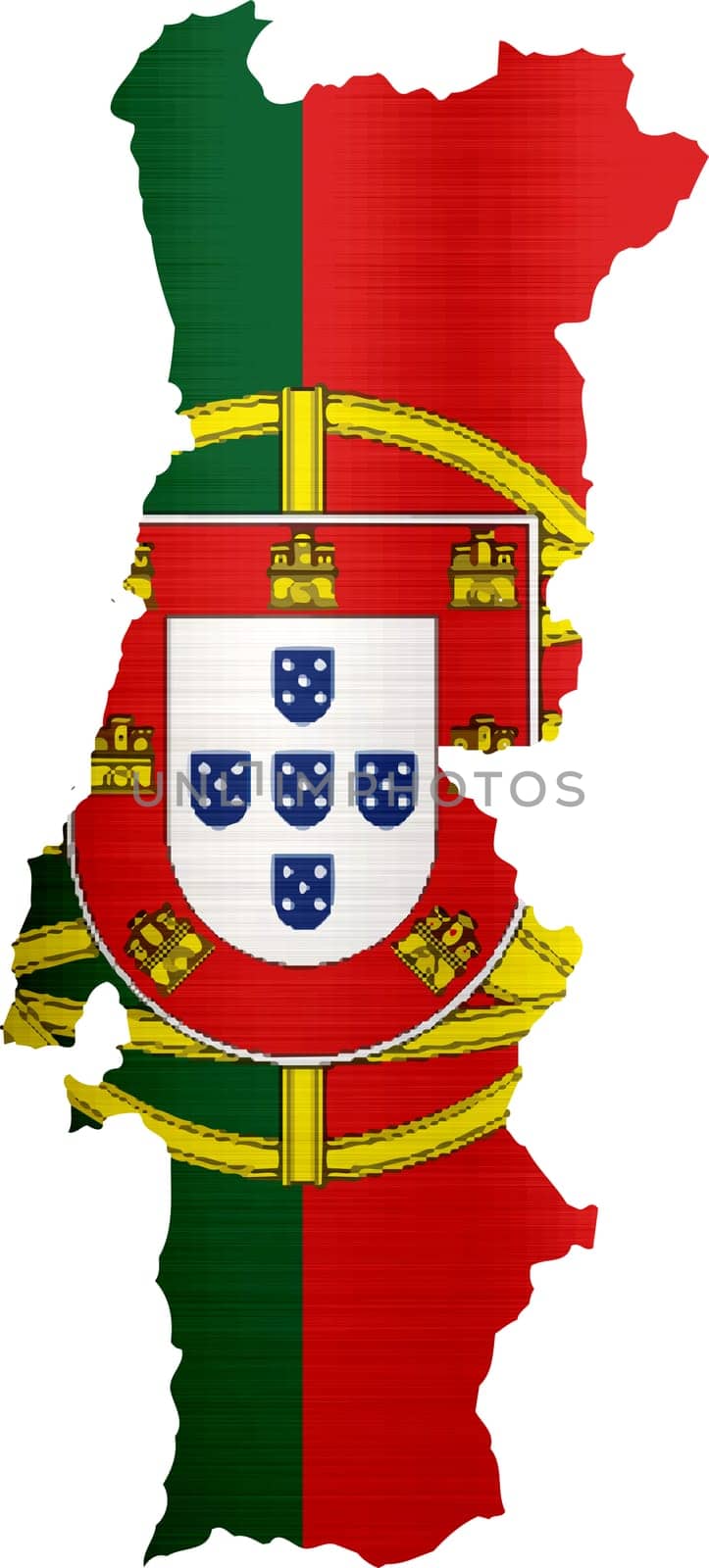 flag map portugal illustration