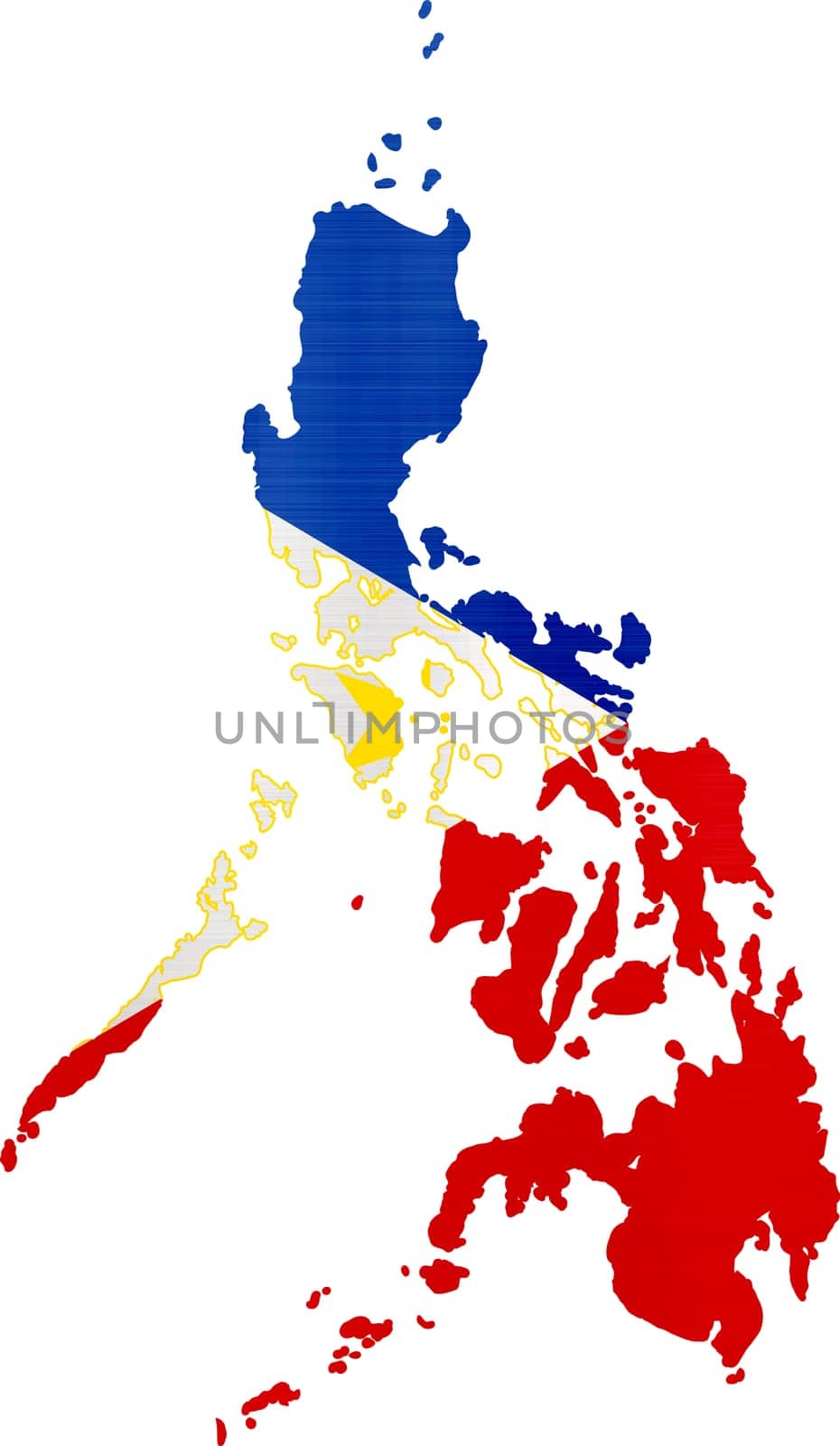 flag map philippines illustration