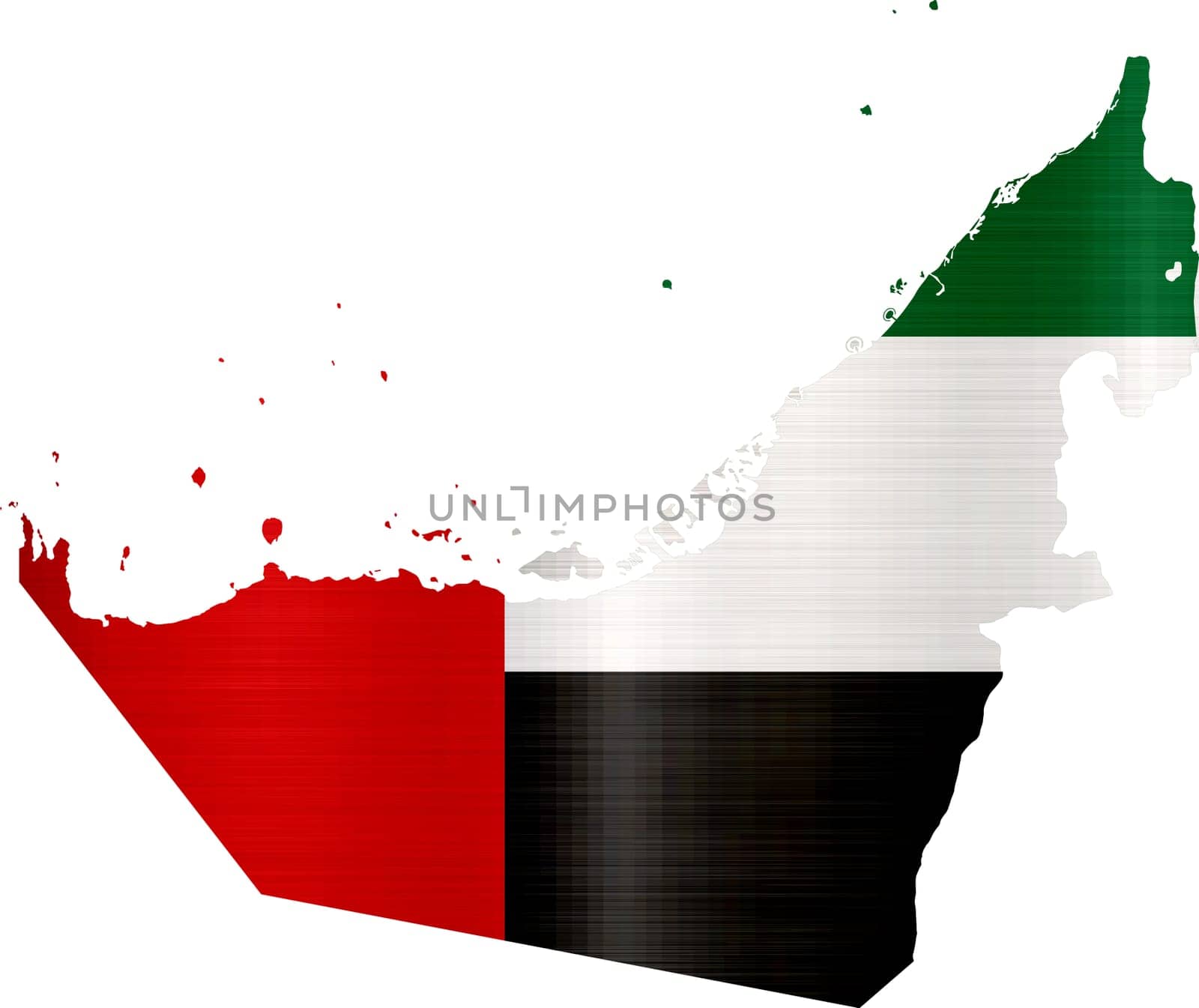 flag map the united arab emirates illustration