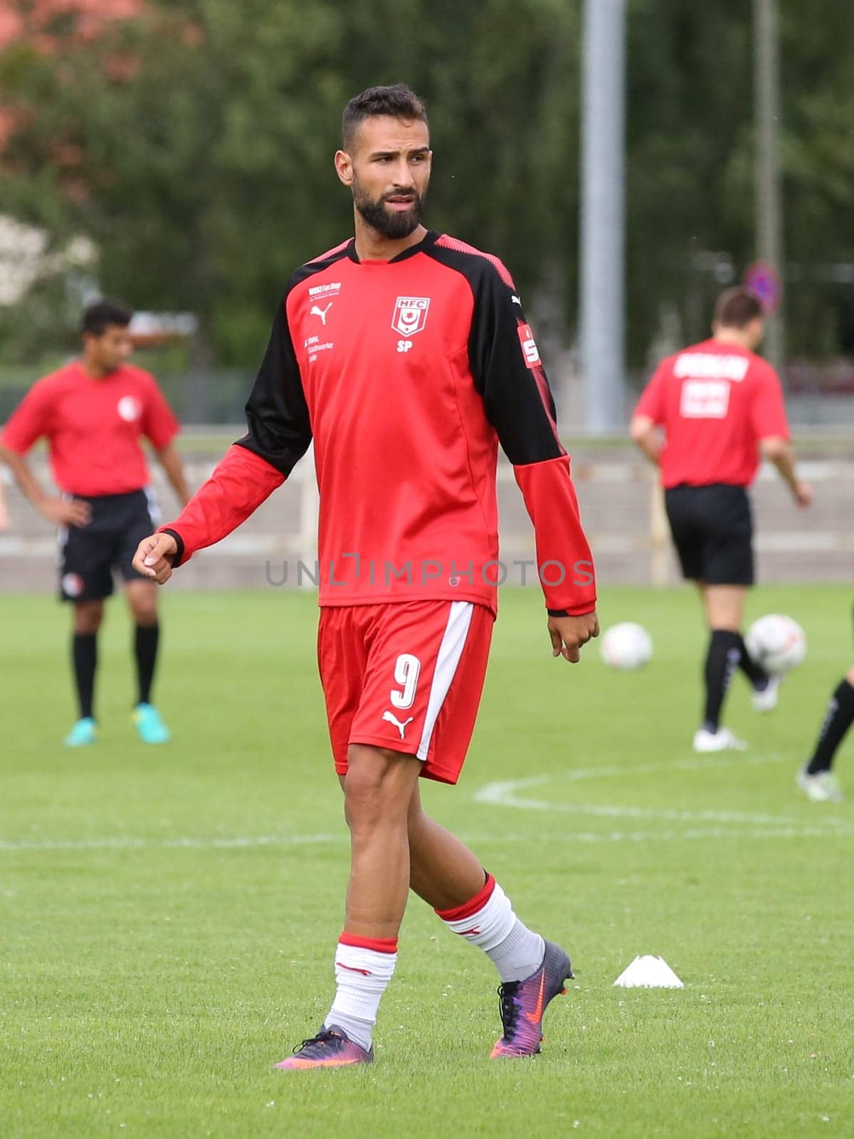 Benjamin Pintol (Hallescher FC) at the test match Hallescher FC against Berliner AK on 30.06.2017 in Dessau